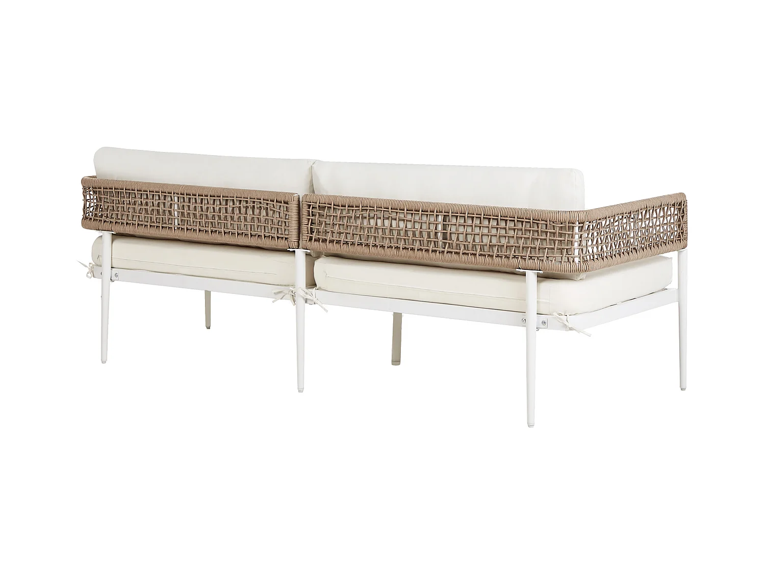 Ensemble de salon de jardin avec table 5 places SERLA Métal Blanc