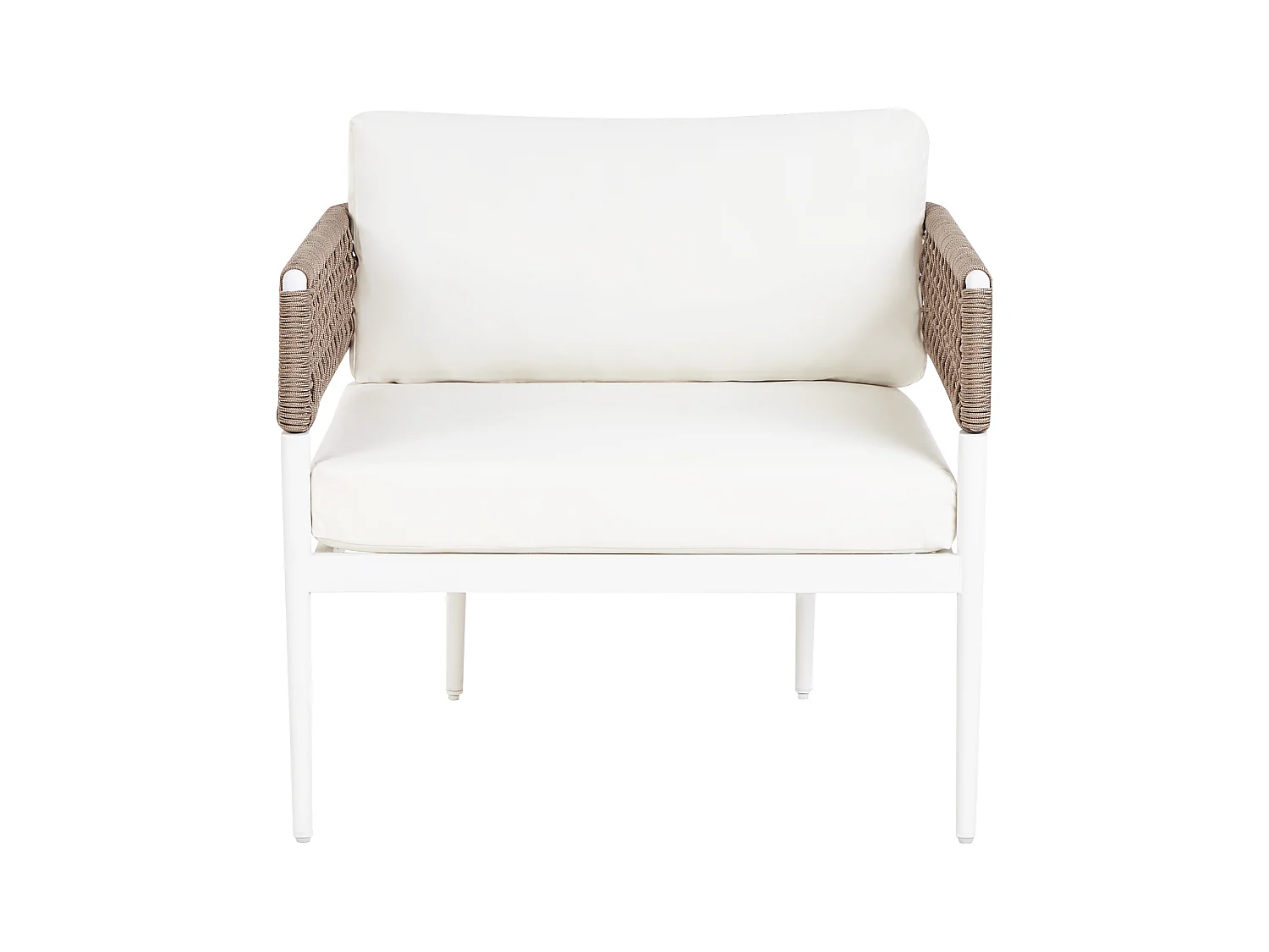 Ensemble de salon de jardin avec table 5 places SERLA Métal Blanc