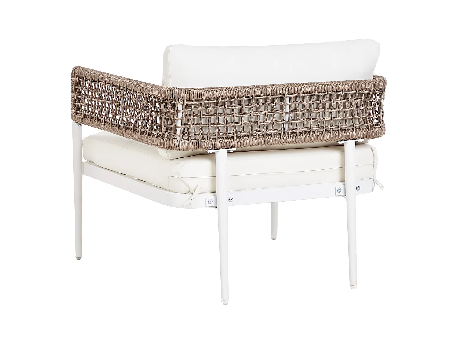 Ensemble de salon de jardin avec table 5 places SERLA Métal Blanc