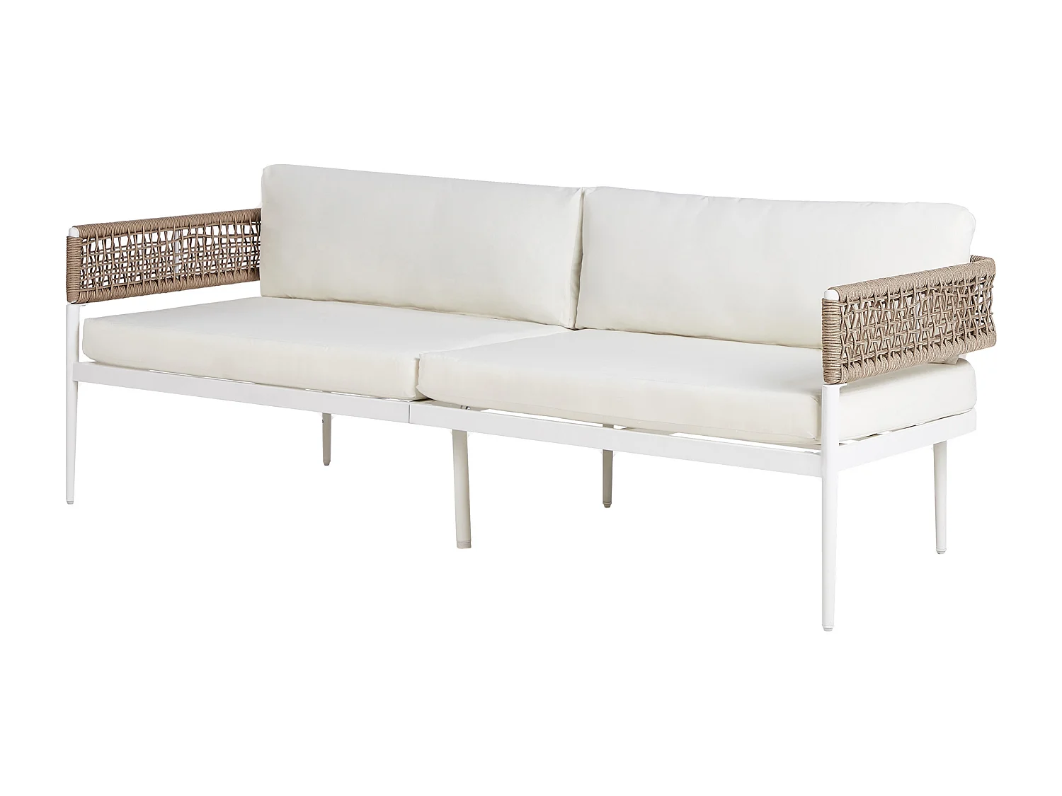 Ensemble de salon de jardin avec table 5 places SERLA Métal Blanc