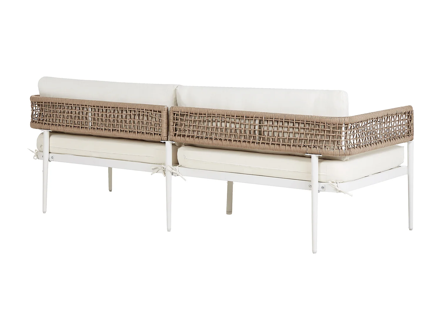 Ensemble de salon de jardin avec table 5 places SERLA Métal Blanc