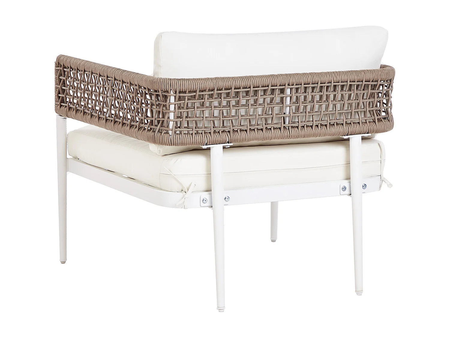 Ensemble de salon de jardin avec table 5 places SERLA Métal Blanc