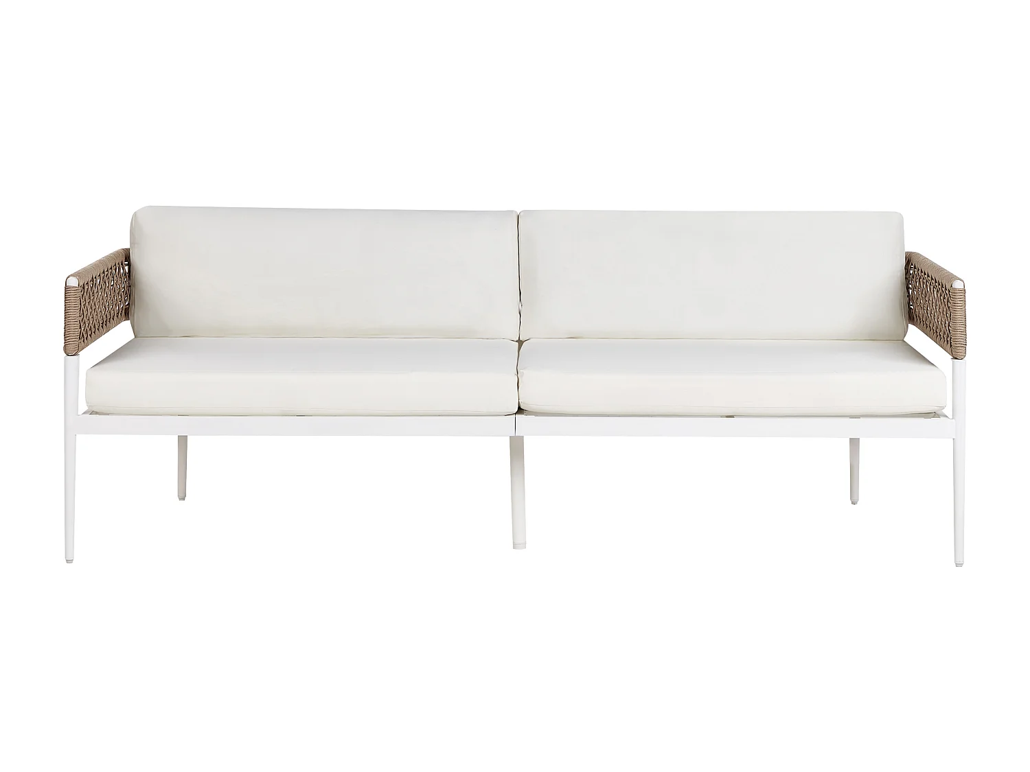 Ensemble de salon de jardin avec table 5 places SERLA Métal Blanc