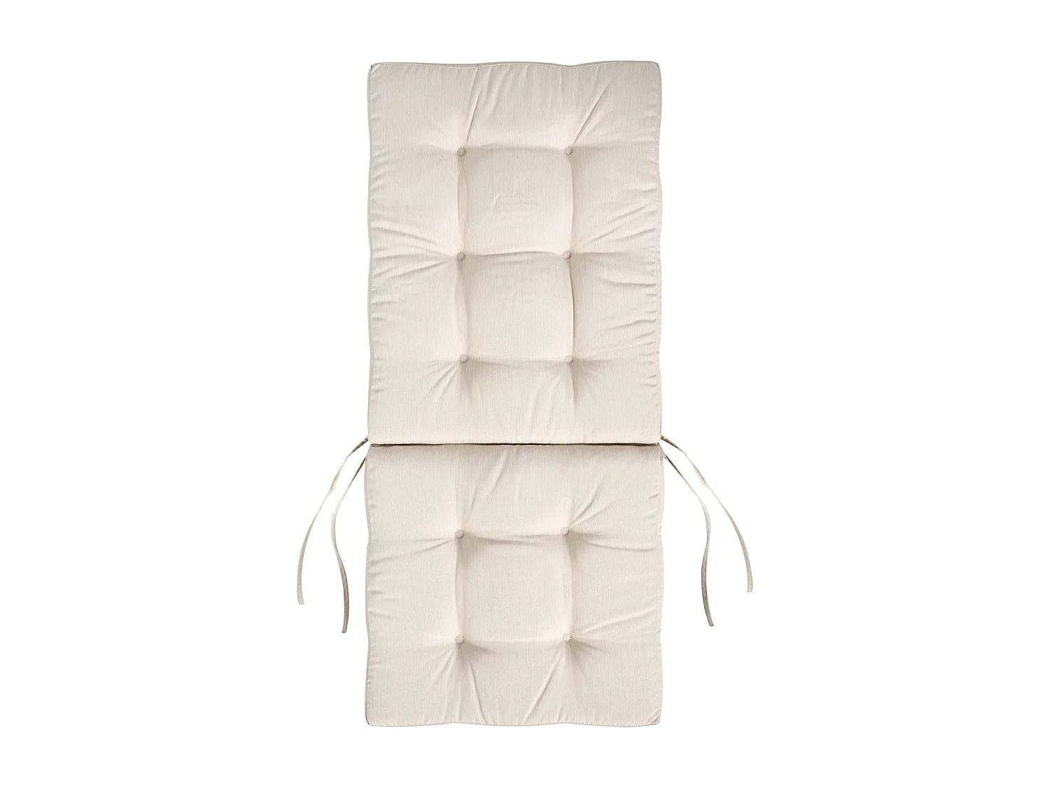 Lot de 2 chaises de jardin avec coussins MAUI PREMIUM Acacia Beige clair