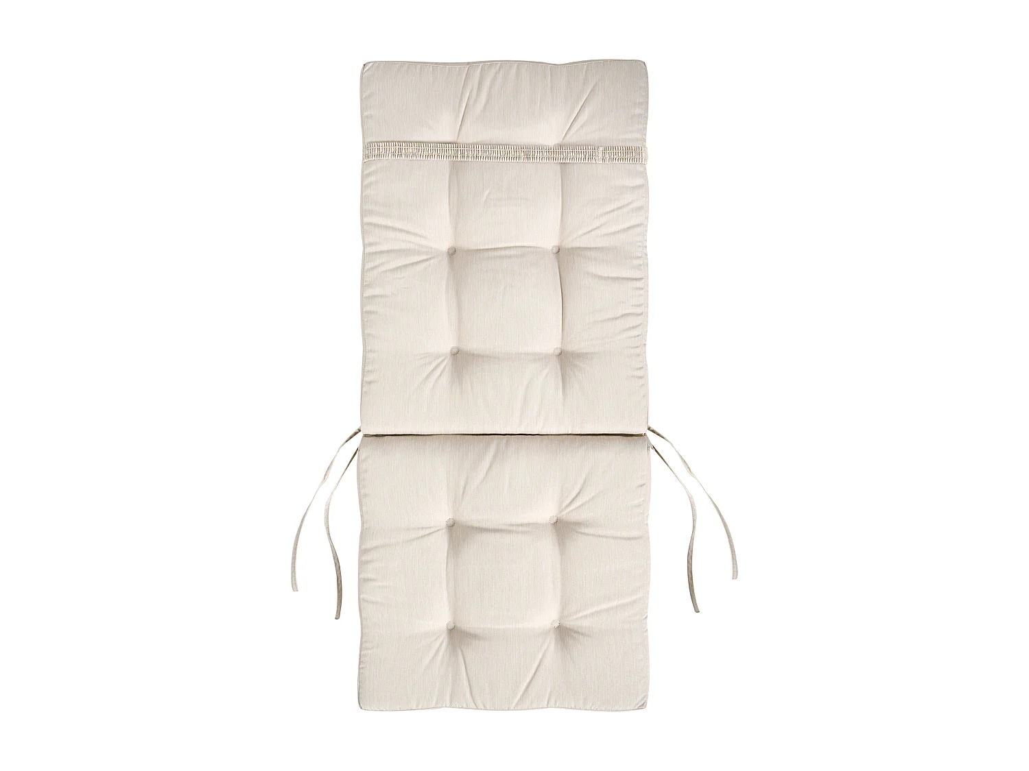 Lot de 2 chaises de jardin avec coussins MAUI PREMIUM Acacia Beige clair