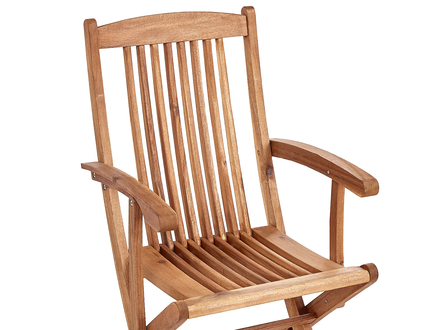 Conjunto de 2 cadeiras de jardim com almofadas MAUI PREMIUM Madeira de acácia Creme claro