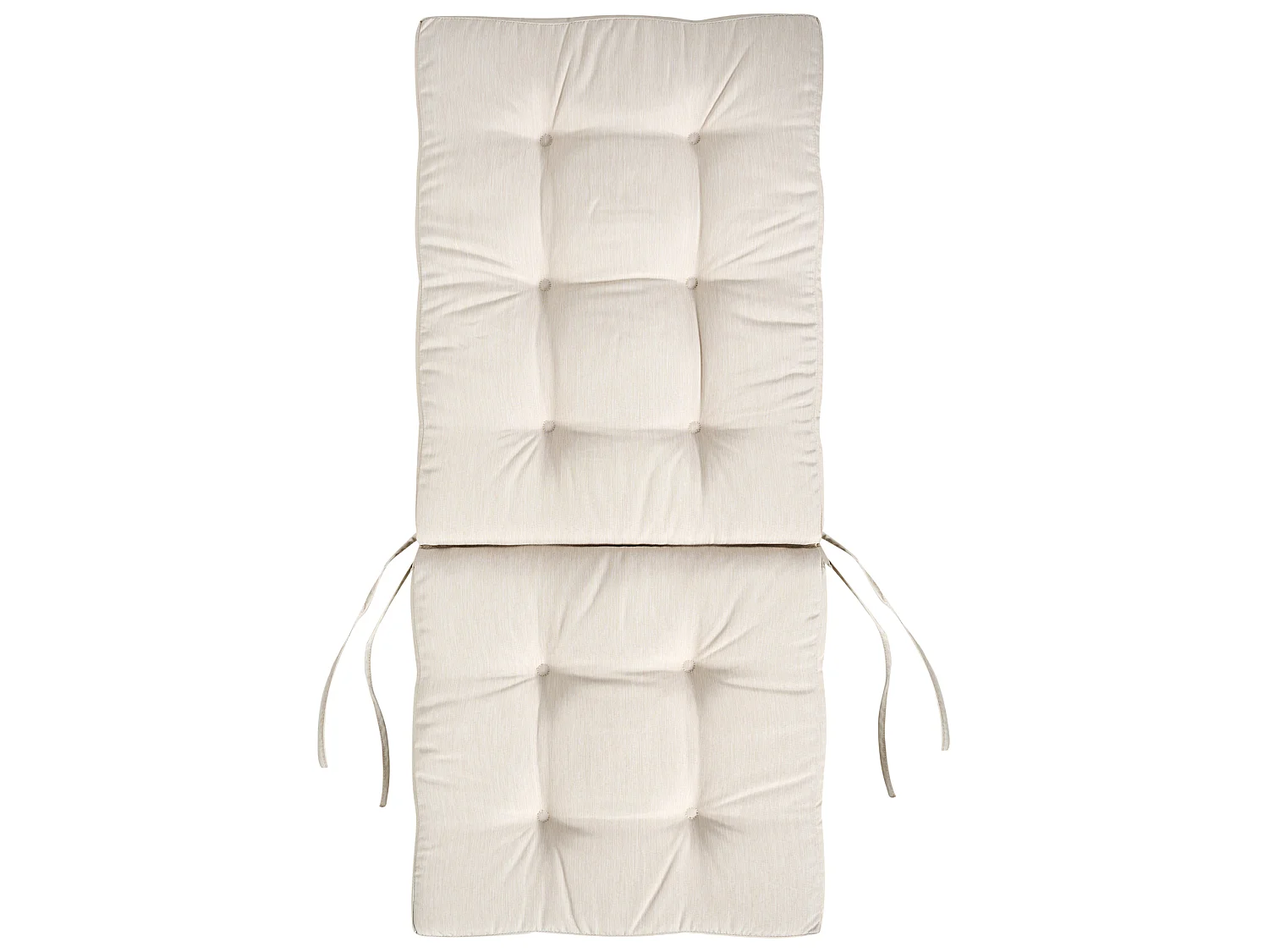 Conjunto de 2 cadeiras de jardim com almofadas MAUI PREMIUM Madeira de acácia Creme claro