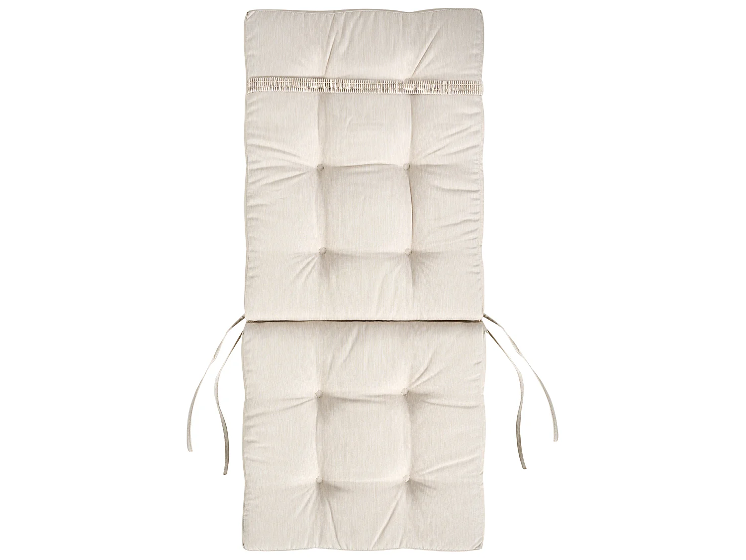 Conjunto de 2 cadeiras de jardim com almofadas MAUI PREMIUM Madeira de acácia Creme claro