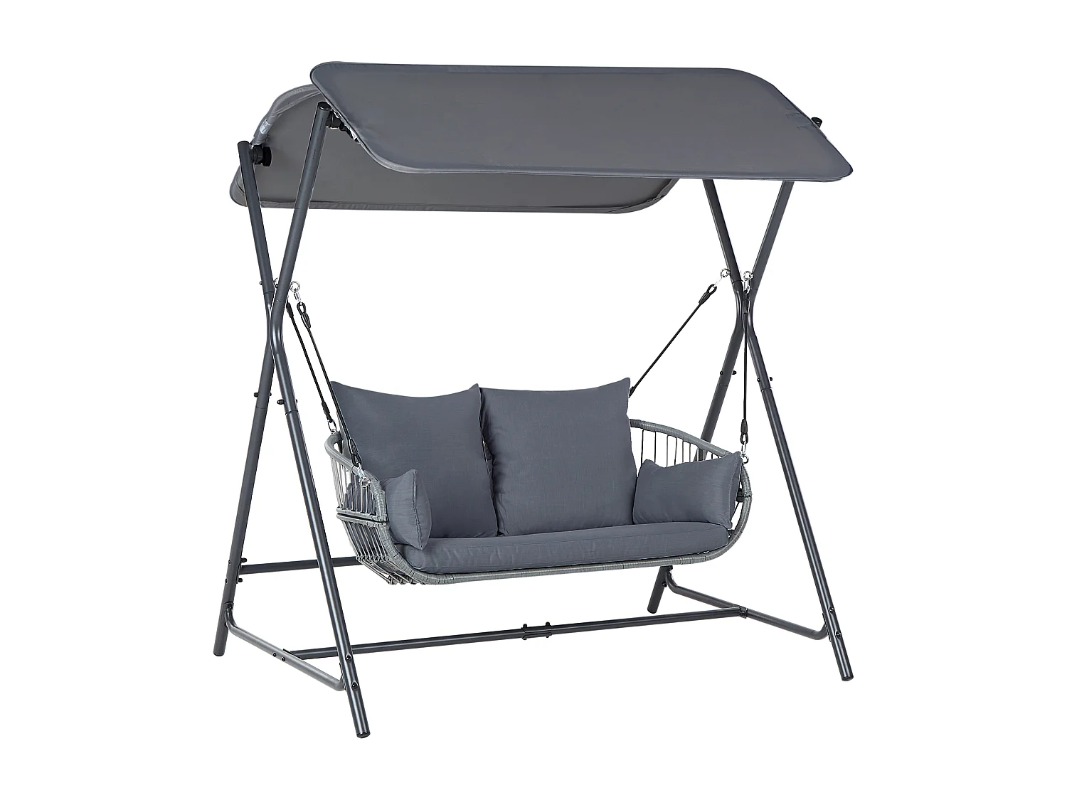 Balancelle de jardin FIASTRA Métal Gris foncé