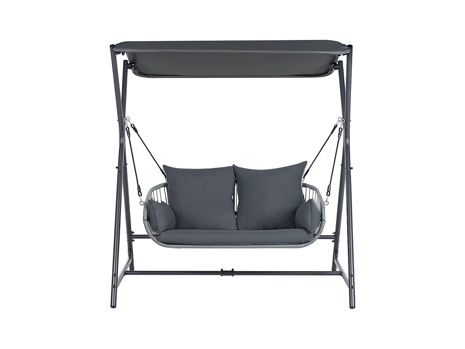 Balancelle de jardin FIASTRA Métal Gris foncé