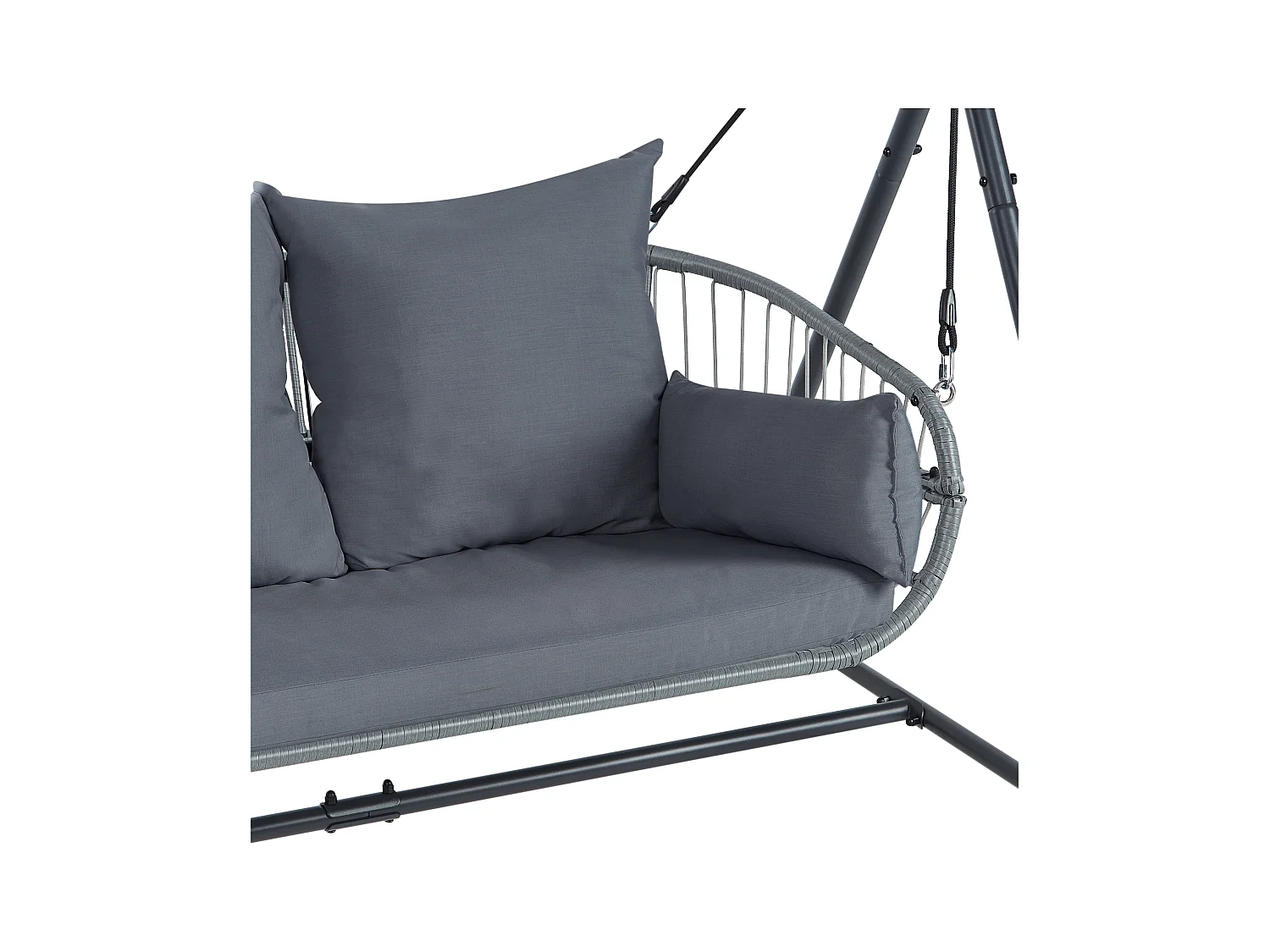 Balancelle de jardin FIASTRA Métal Gris foncé