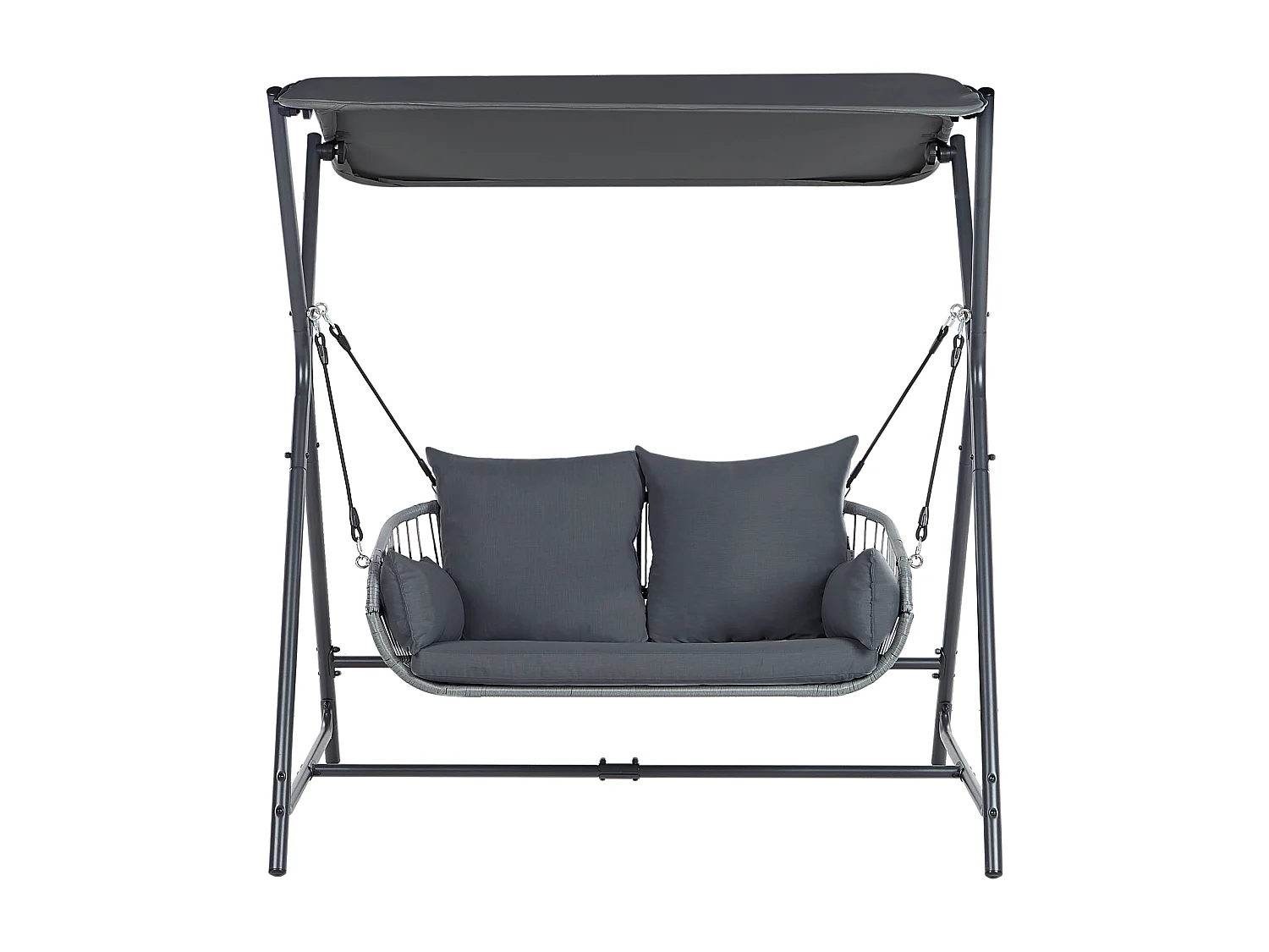 Balancelle de jardin FIASTRA Métal Gris foncé