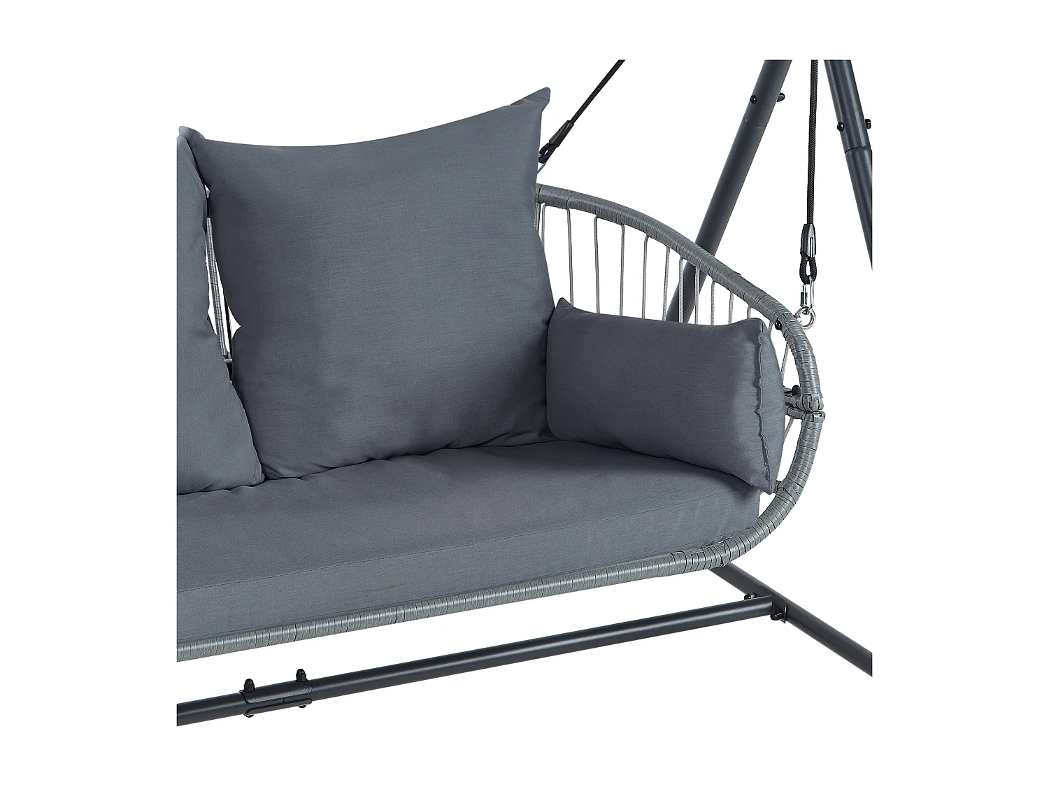 Balancelle de jardin FIASTRA Métal Gris foncé