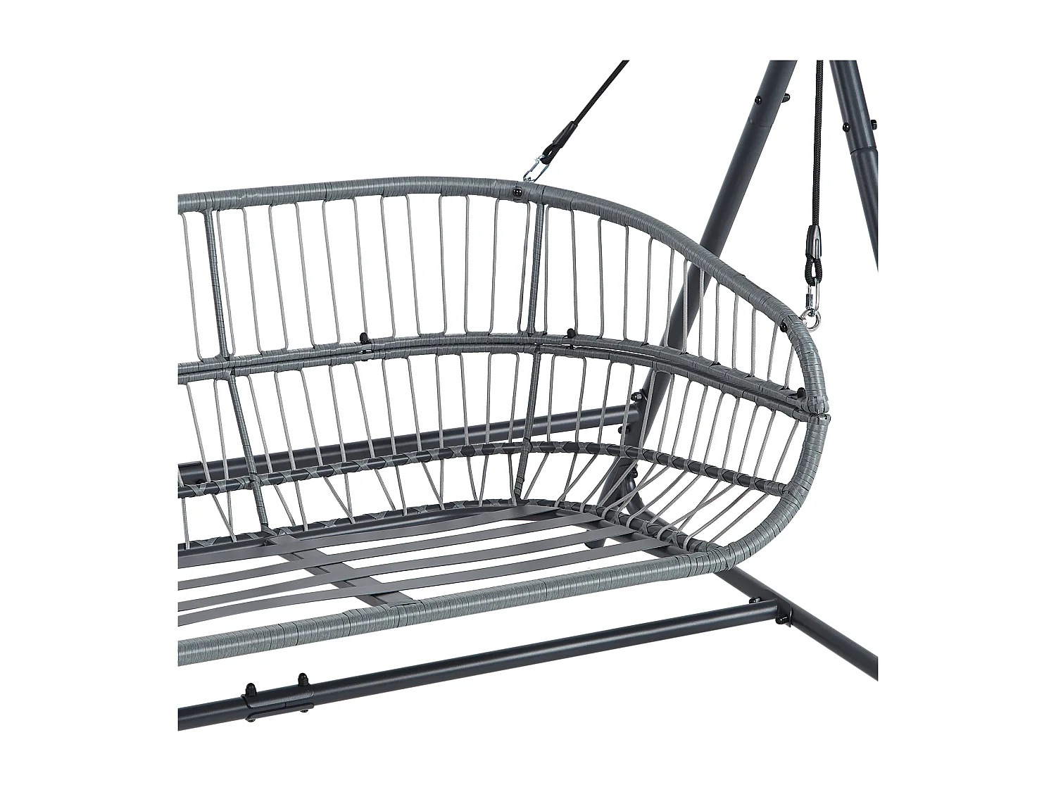 Balancelle de jardin FIASTRA Métal Gris foncé