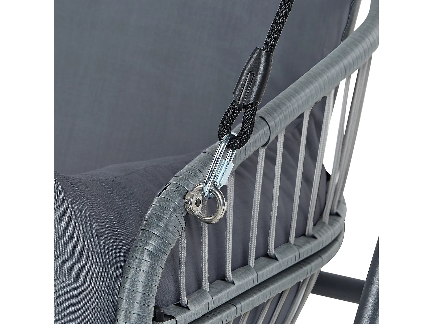 Balancelle de jardin FIASTRA Métal Gris foncé