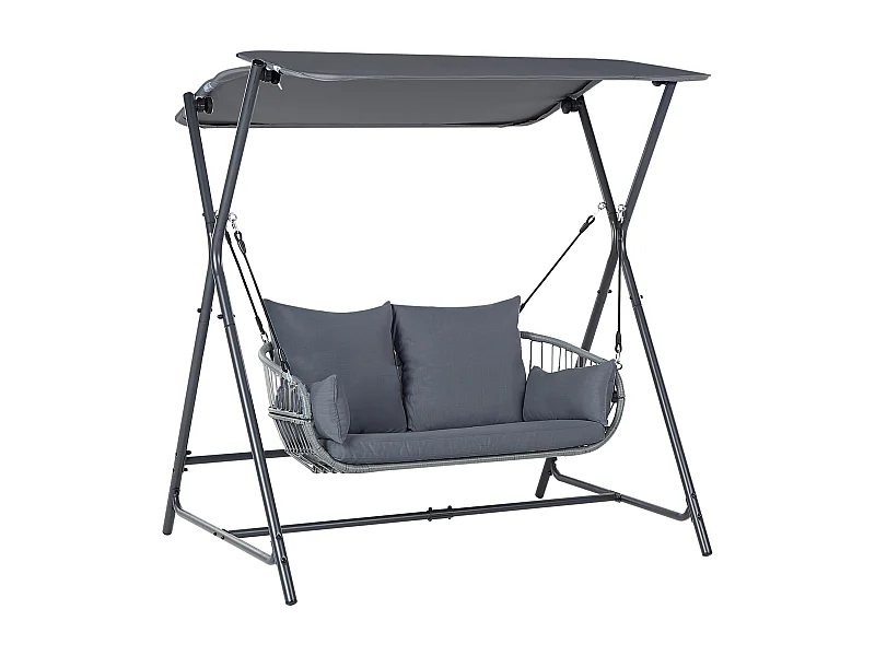 Dondolo da giardino FIASTRA Metallo Grigio scuro