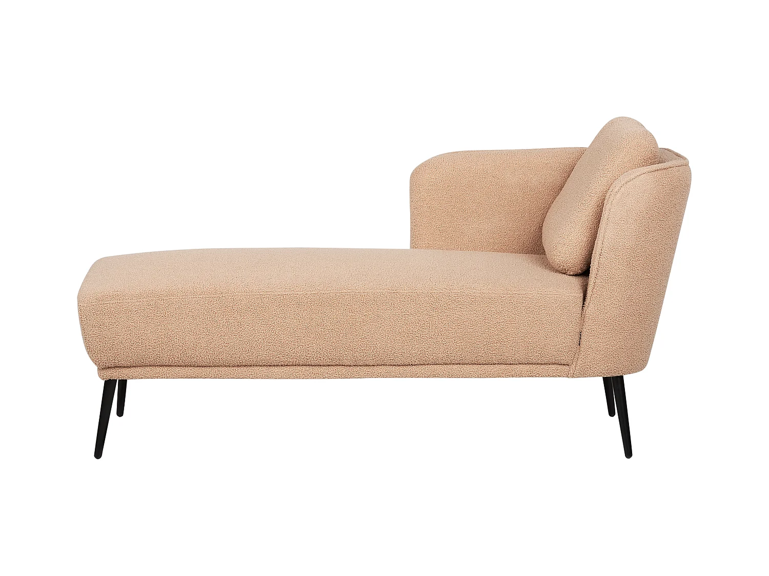 Chaise longue côté droit ARTHEZE Bouclé Beige