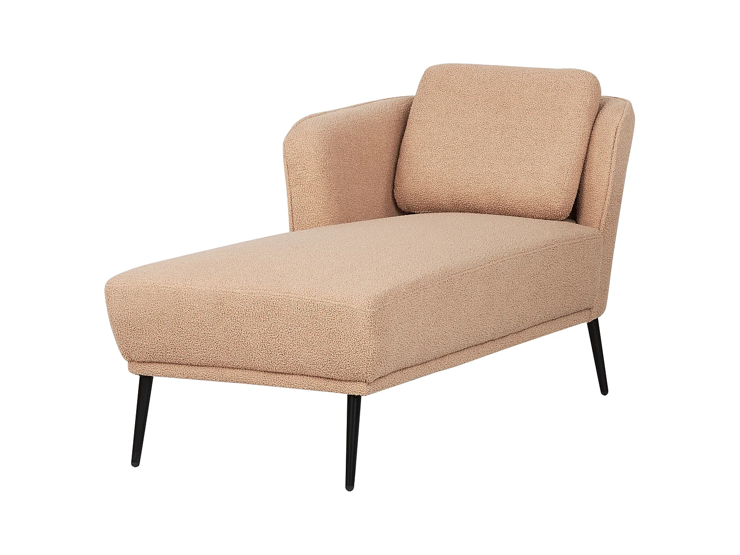 Chaise longue côté droit ARTHEZE Bouclé Beige