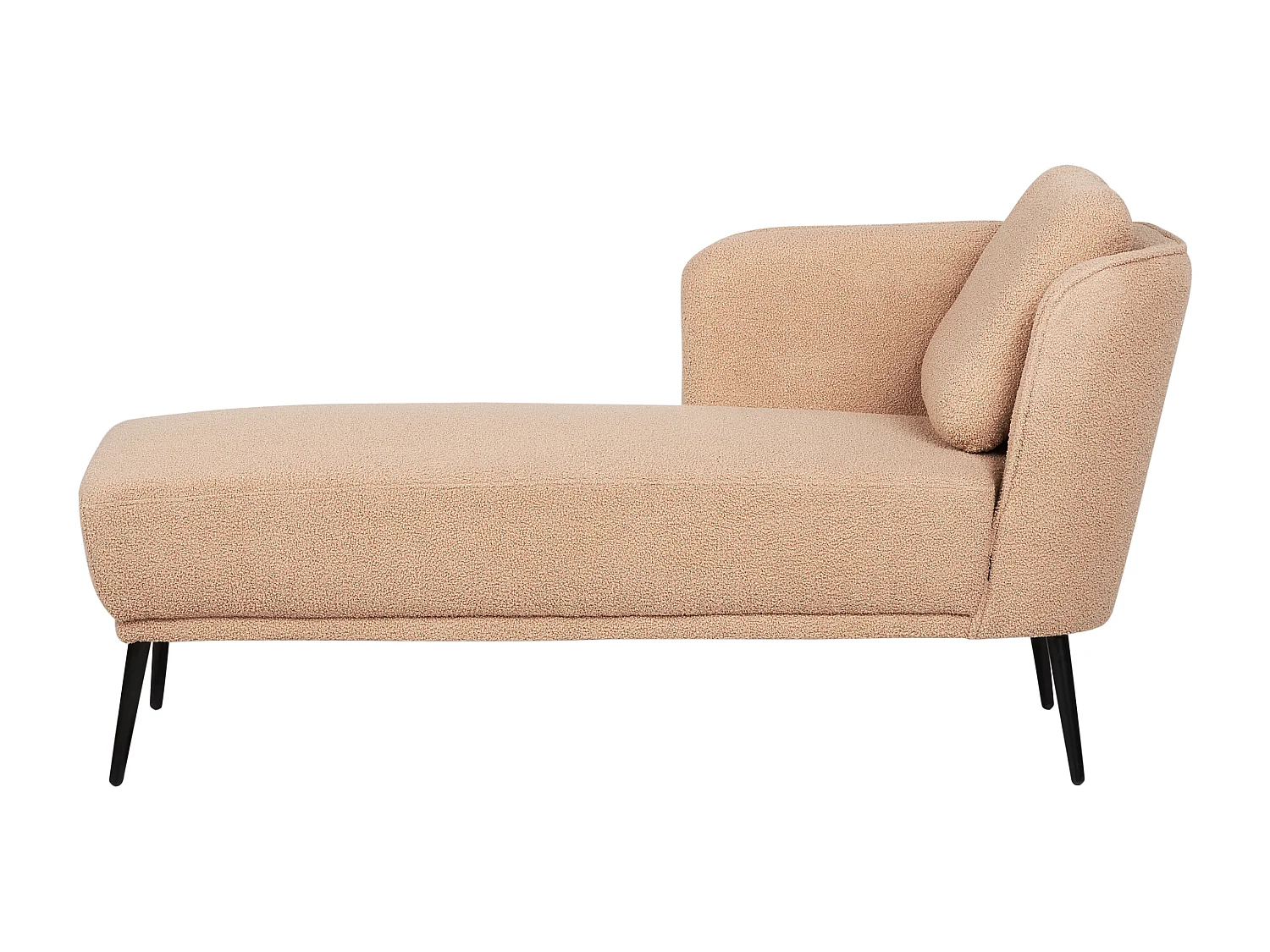 Rechtszijdige chaise longue ARTHEZE Bouclé Beige