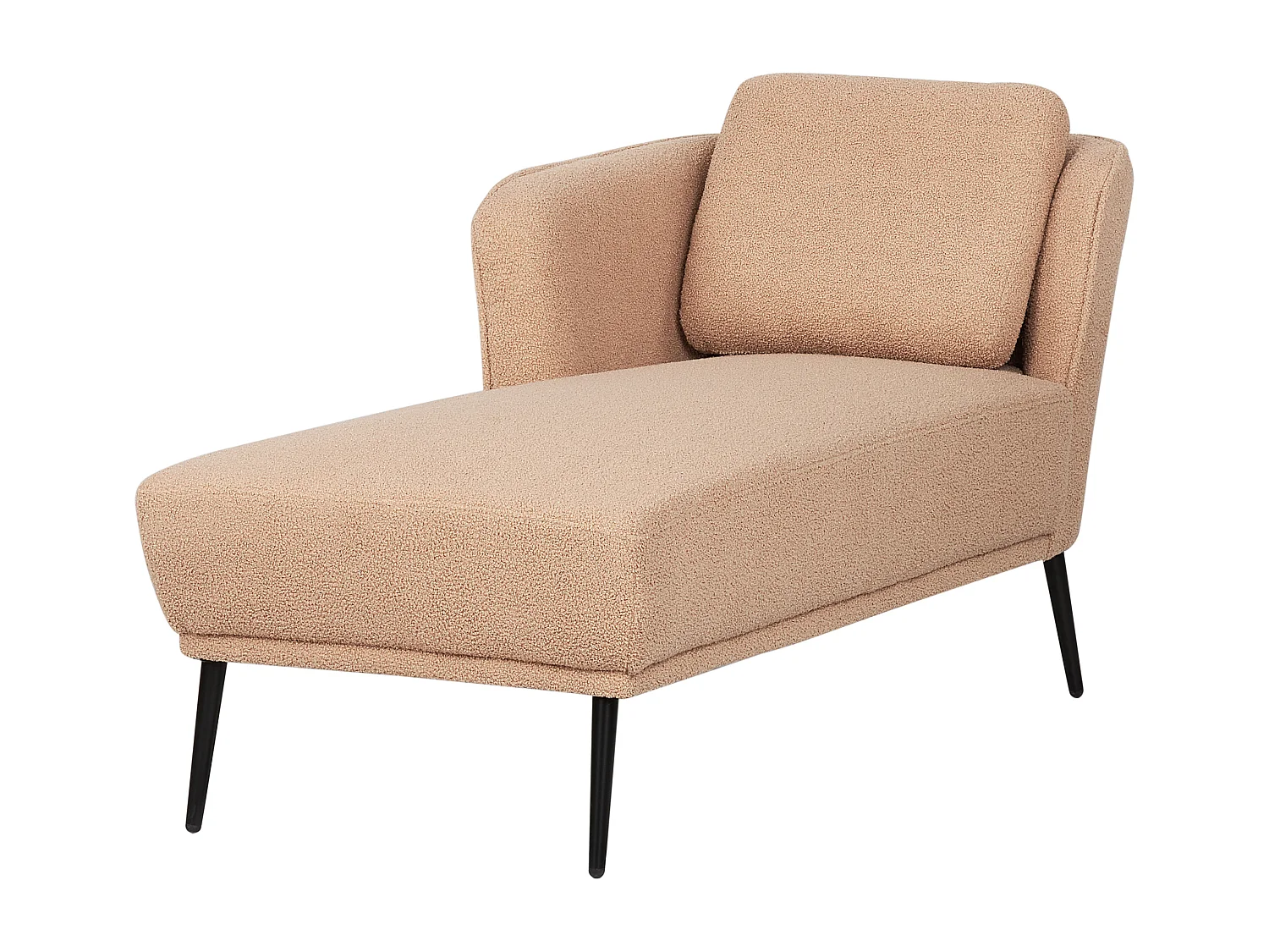 Rechtszijdige chaise longue ARTHEZE Bouclé Beige