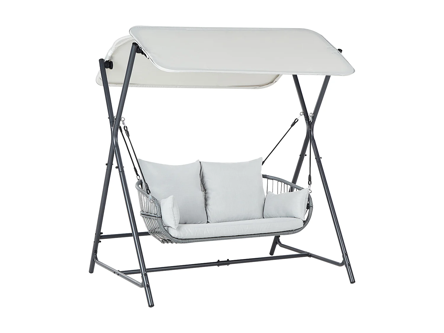Balancelle de jardin FIASTRA Métal Gris clair