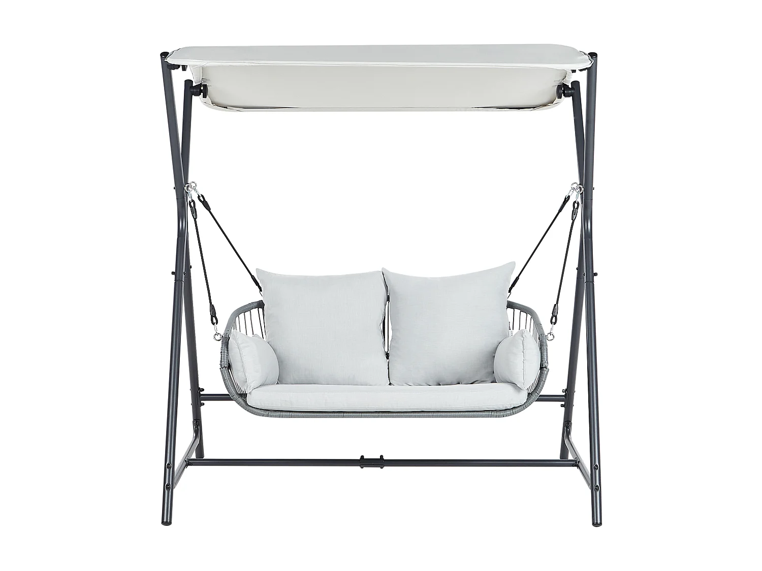 Balancelle de jardin FIASTRA Métal Gris clair