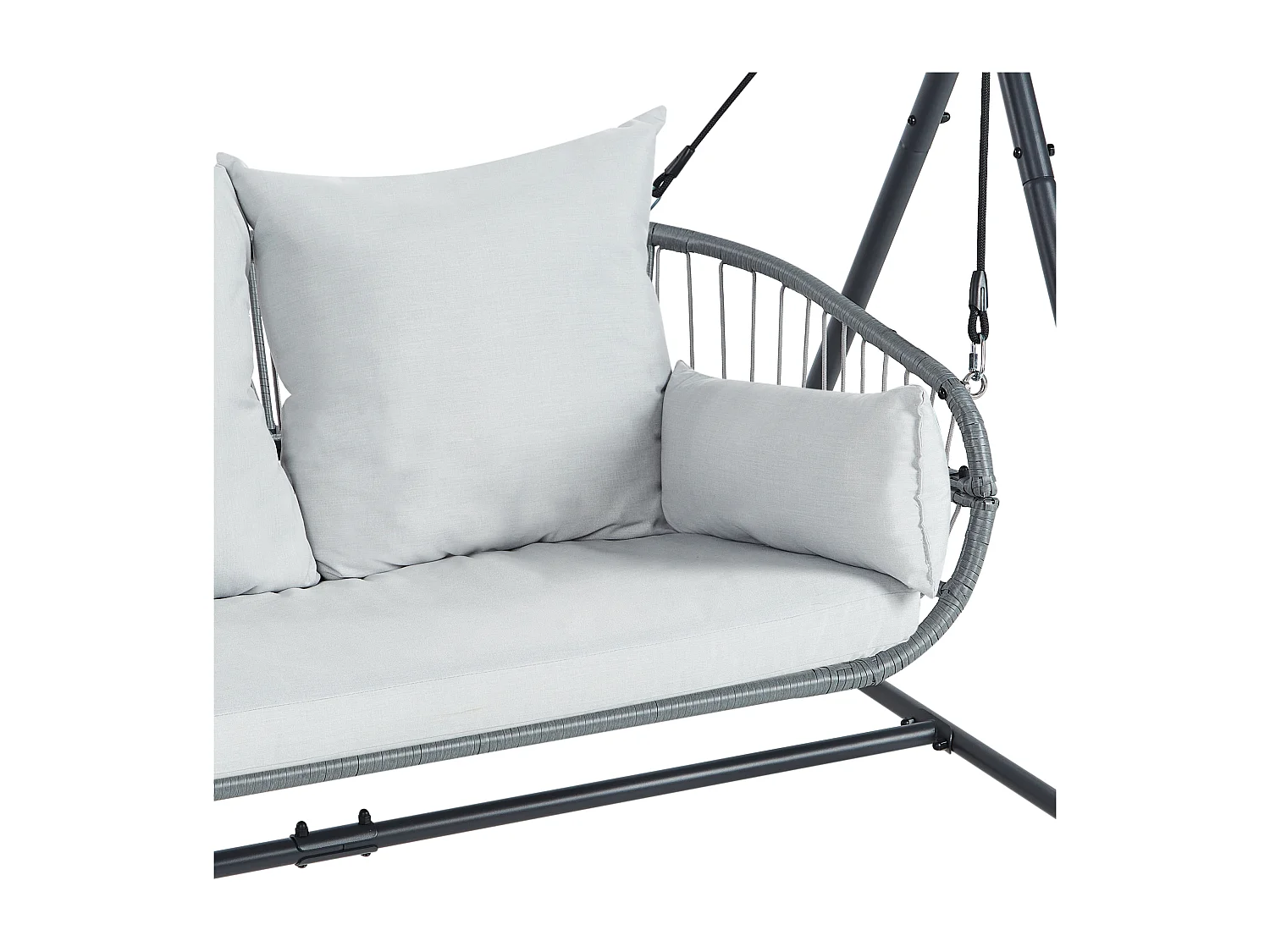 Balancelle de jardin FIASTRA Métal Gris clair