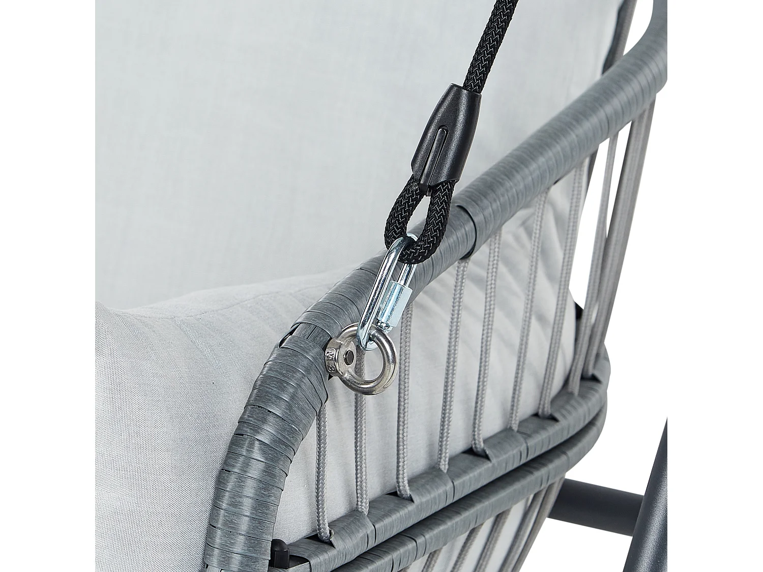 Balancelle de jardin FIASTRA Métal Gris clair