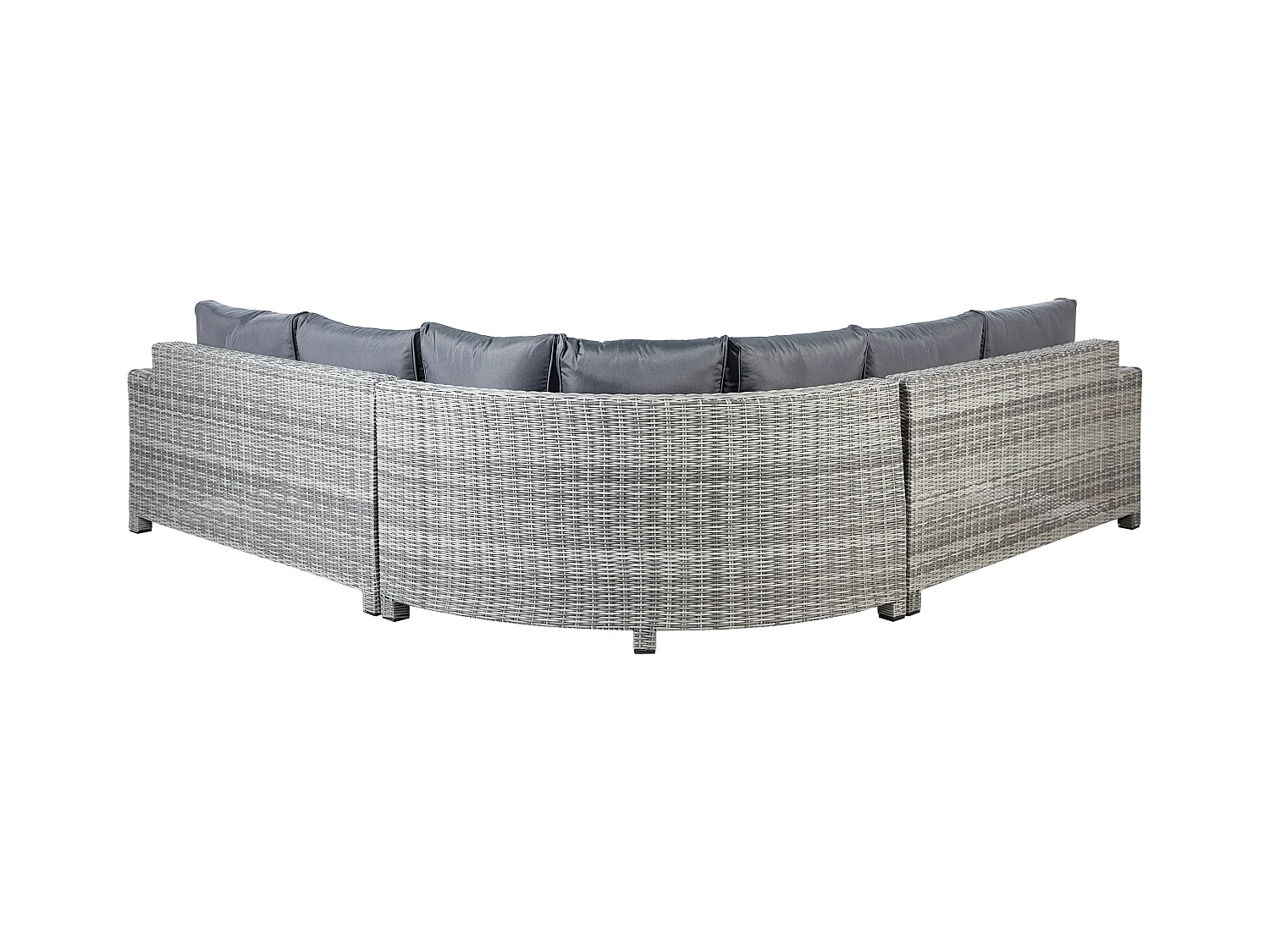 Ensemble de salon de jardin avec table et ottoman 9 places TEGLIO Gris