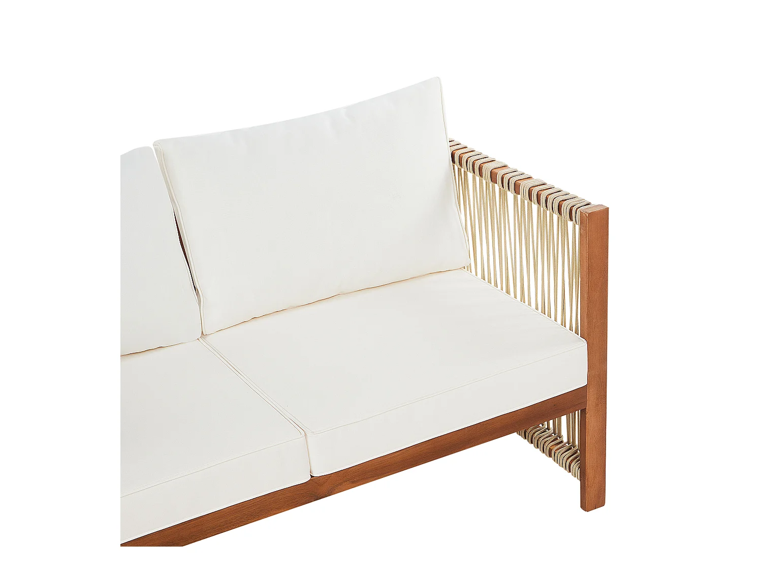 Lounge Set mit Tisch 4-Sitzer ANTRIA Akazienholz Beige