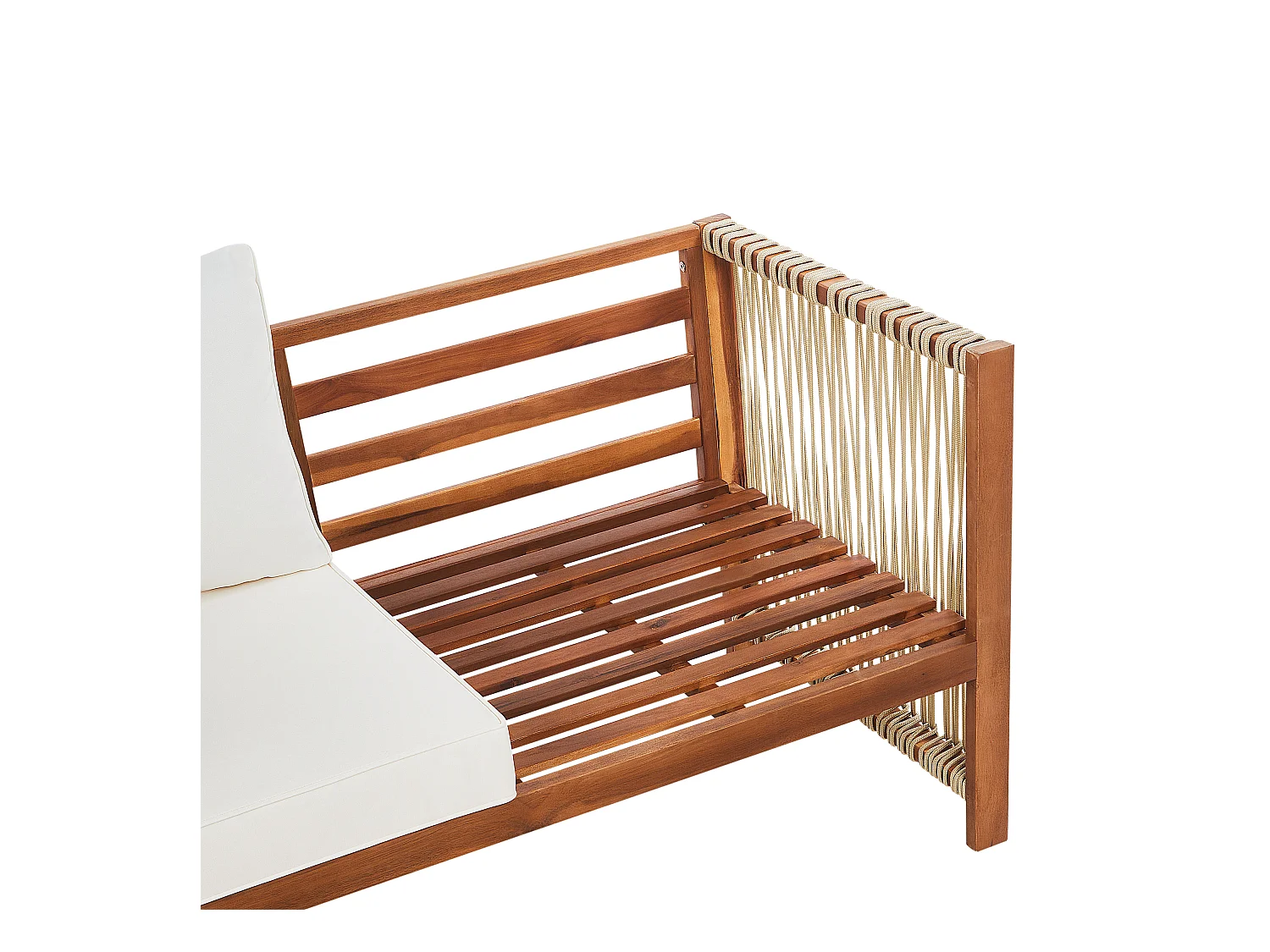 Lounge Set mit Tisch 4-Sitzer ANTRIA Akazienholz Beige