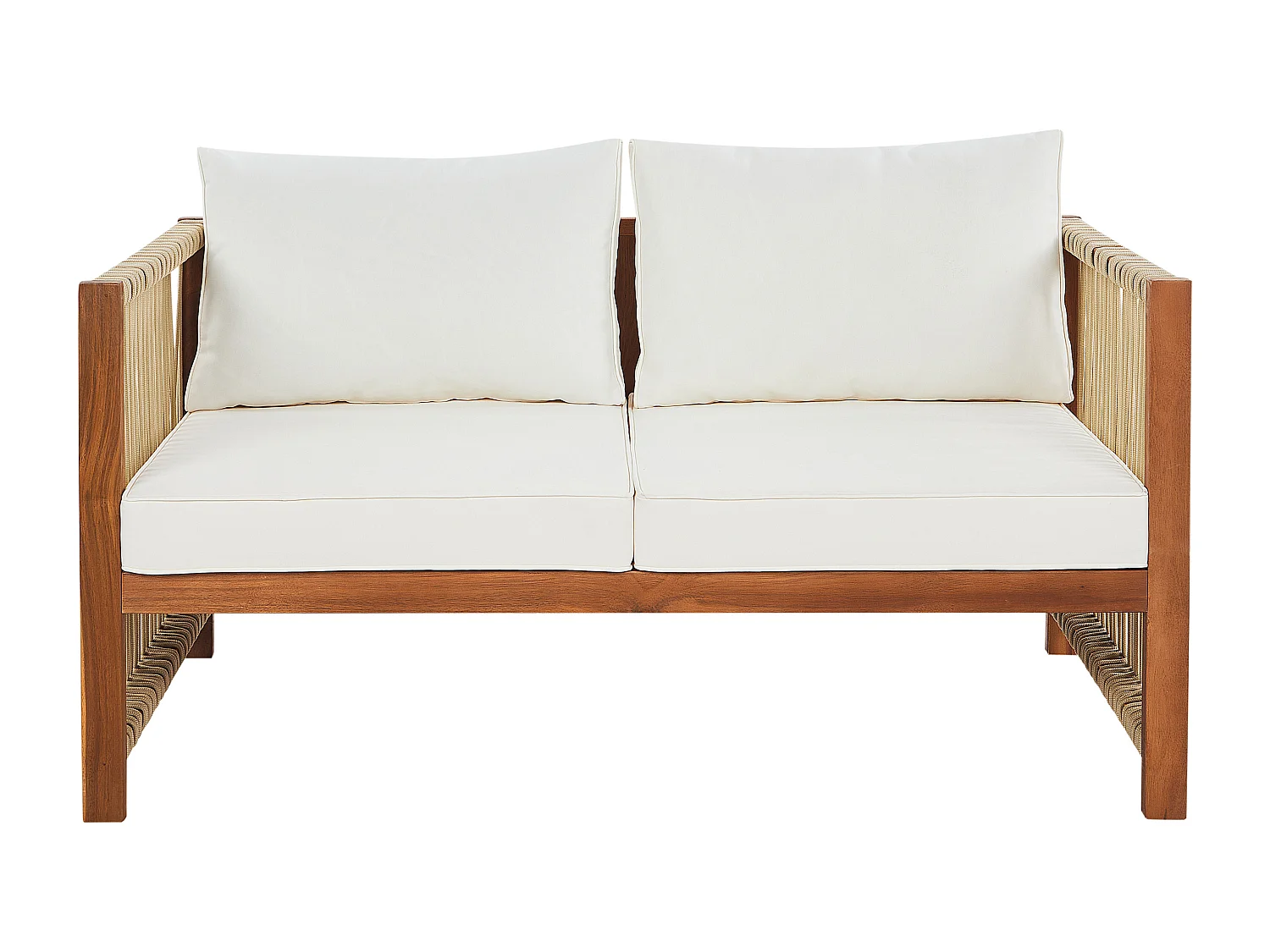 Ensemble de salon de jardin avec table 4 places ANTRIA Acacia Beige