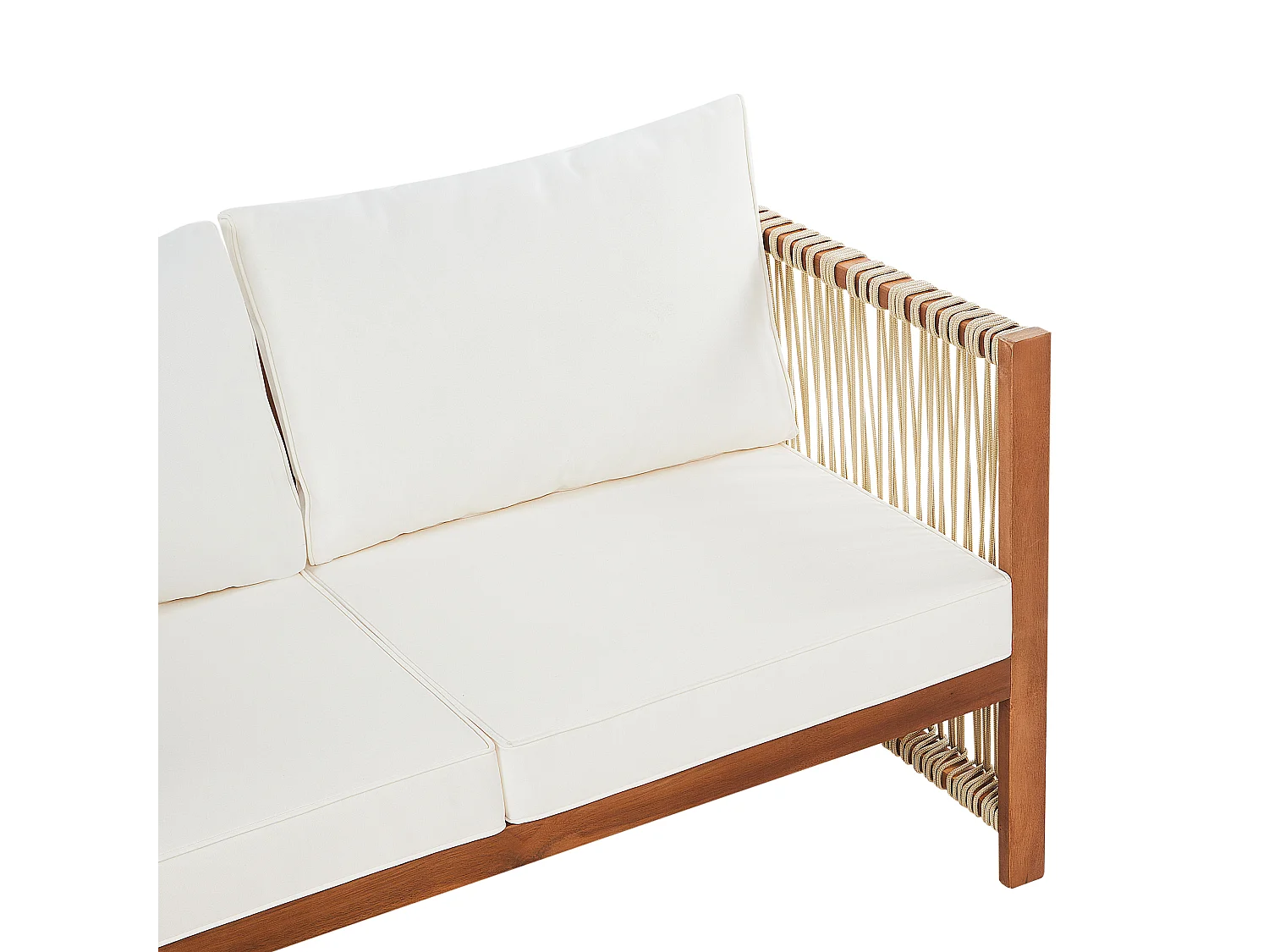 Set da giardino con tavolo 4 posti ANTRIA Legno d'acacia Beige