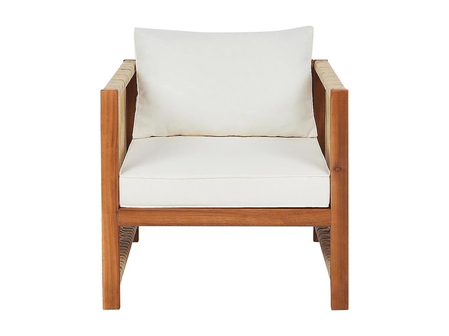 Set da giardino con tavolo 4 posti ANTRIA Legno d'acacia Beige