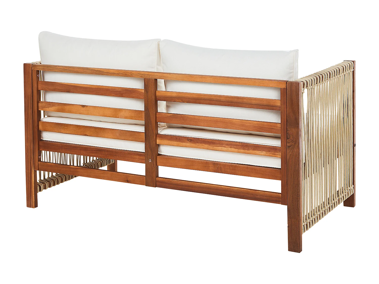 Ensemble de salon de jardin avec table 4 places ANTRIA Acacia Beige