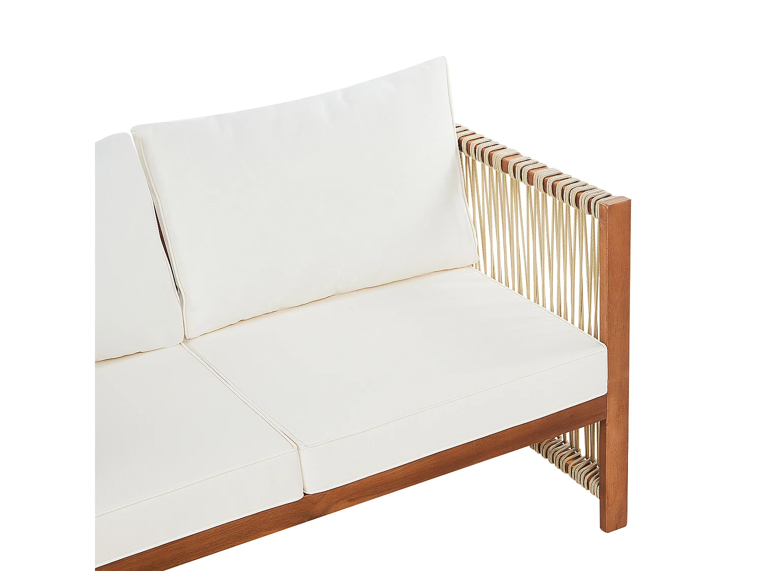 Ensemble de salon de jardin avec table 4 places ANTRIA Acacia Beige