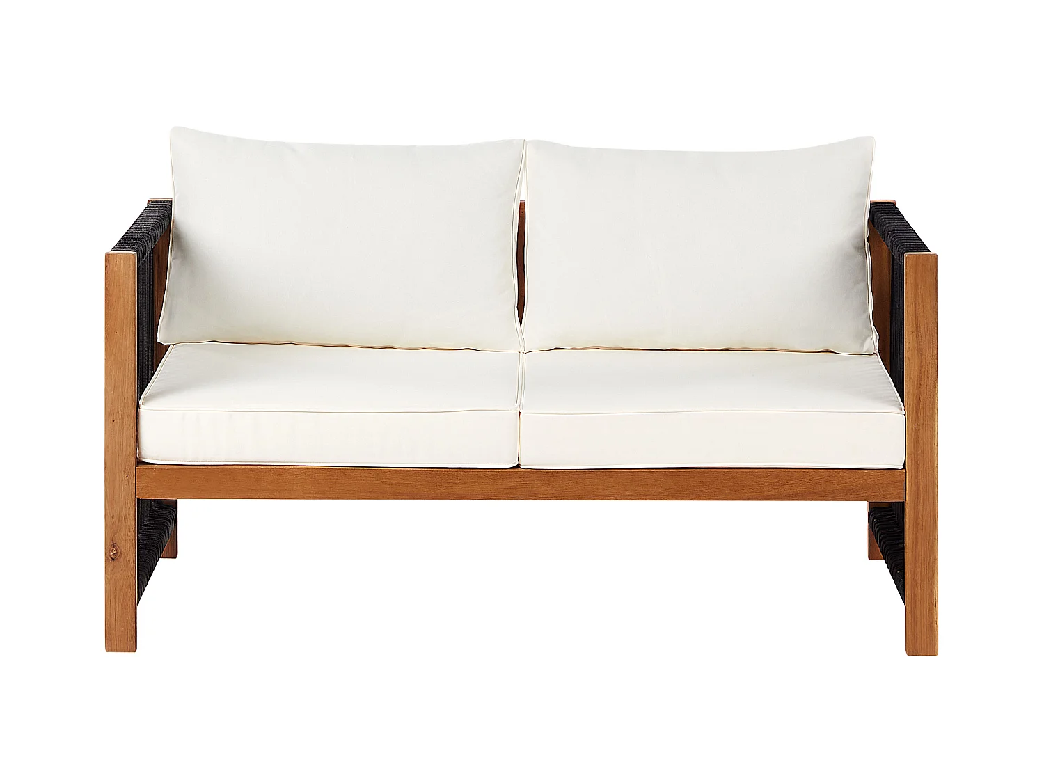 Zestaw ogrodowy ze stolikiem dla 4 osób ANTRIA Drewno akacjowe Czarny