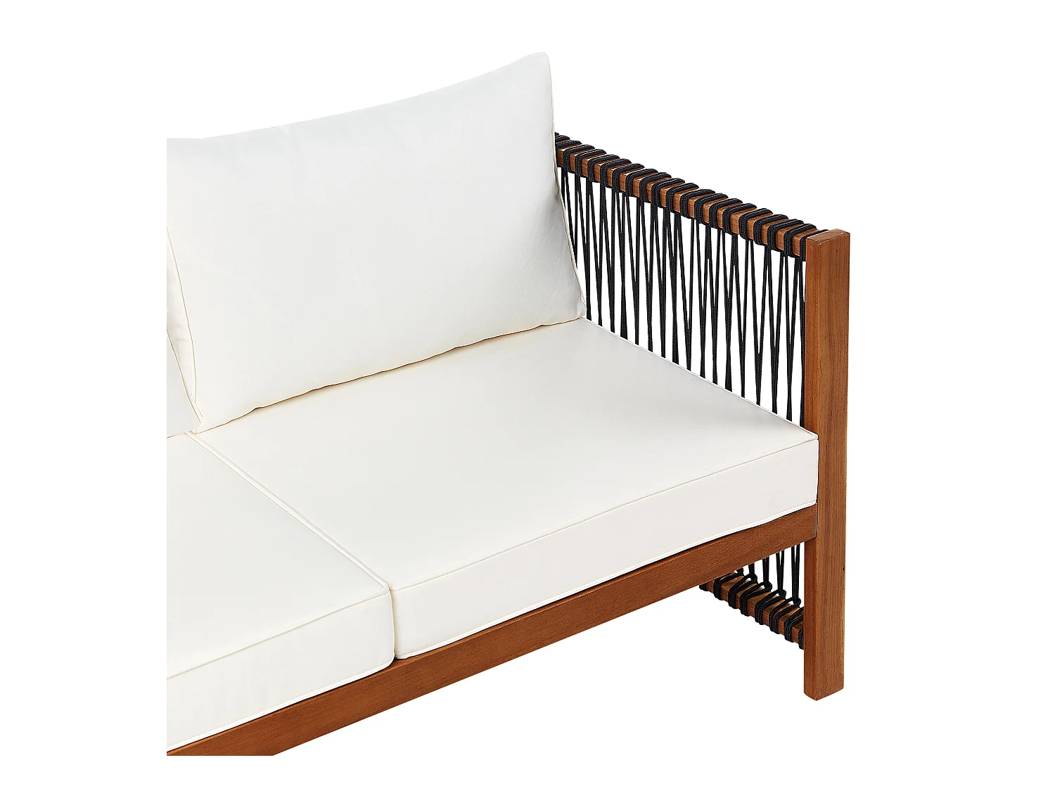 Zestaw ogrodowy ze stolikiem dla 4 osób ANTRIA Drewno akacjowe Czarny