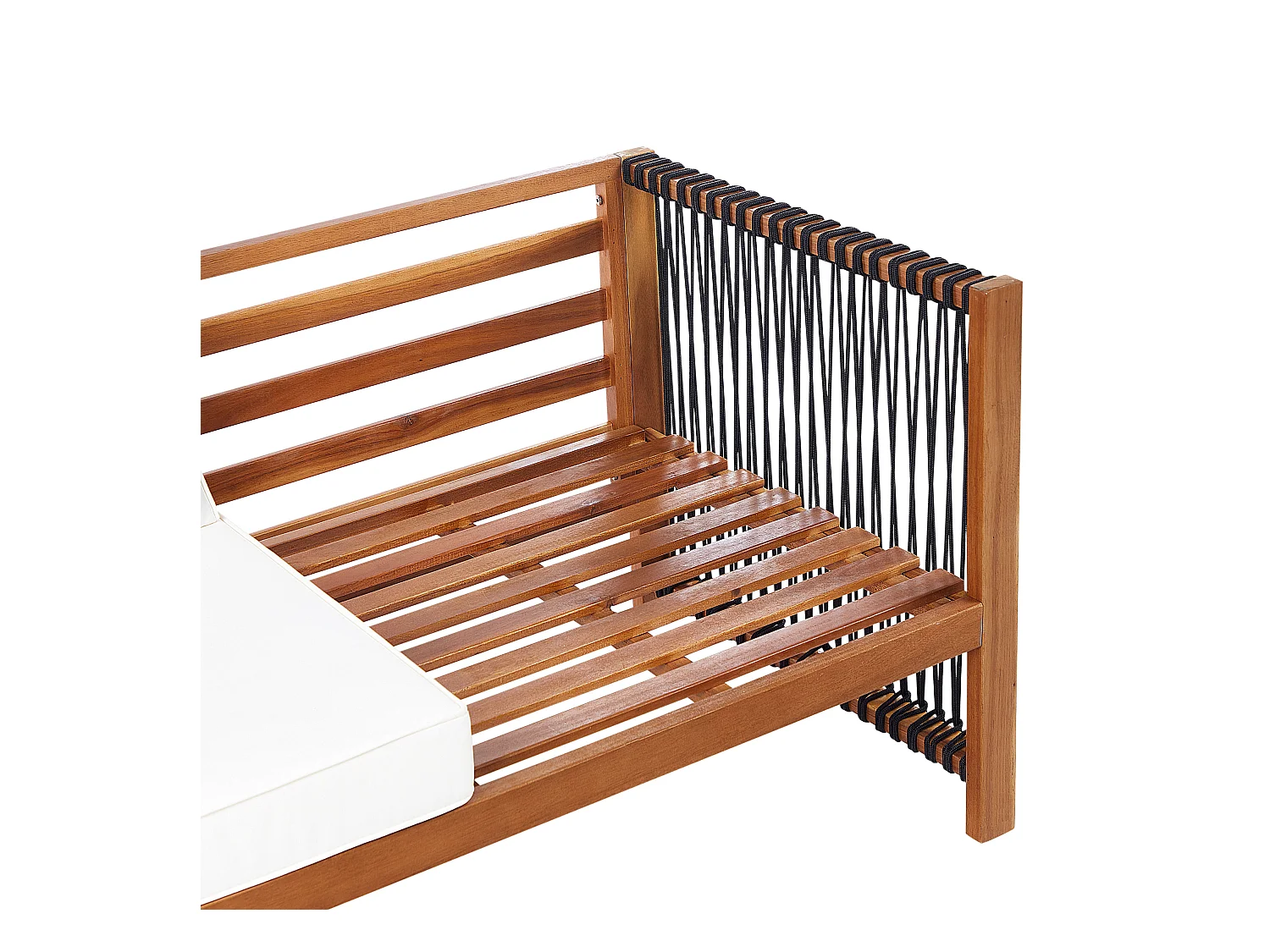 Zestaw ogrodowy ze stolikiem dla 4 osób ANTRIA Drewno akacjowe Czarny