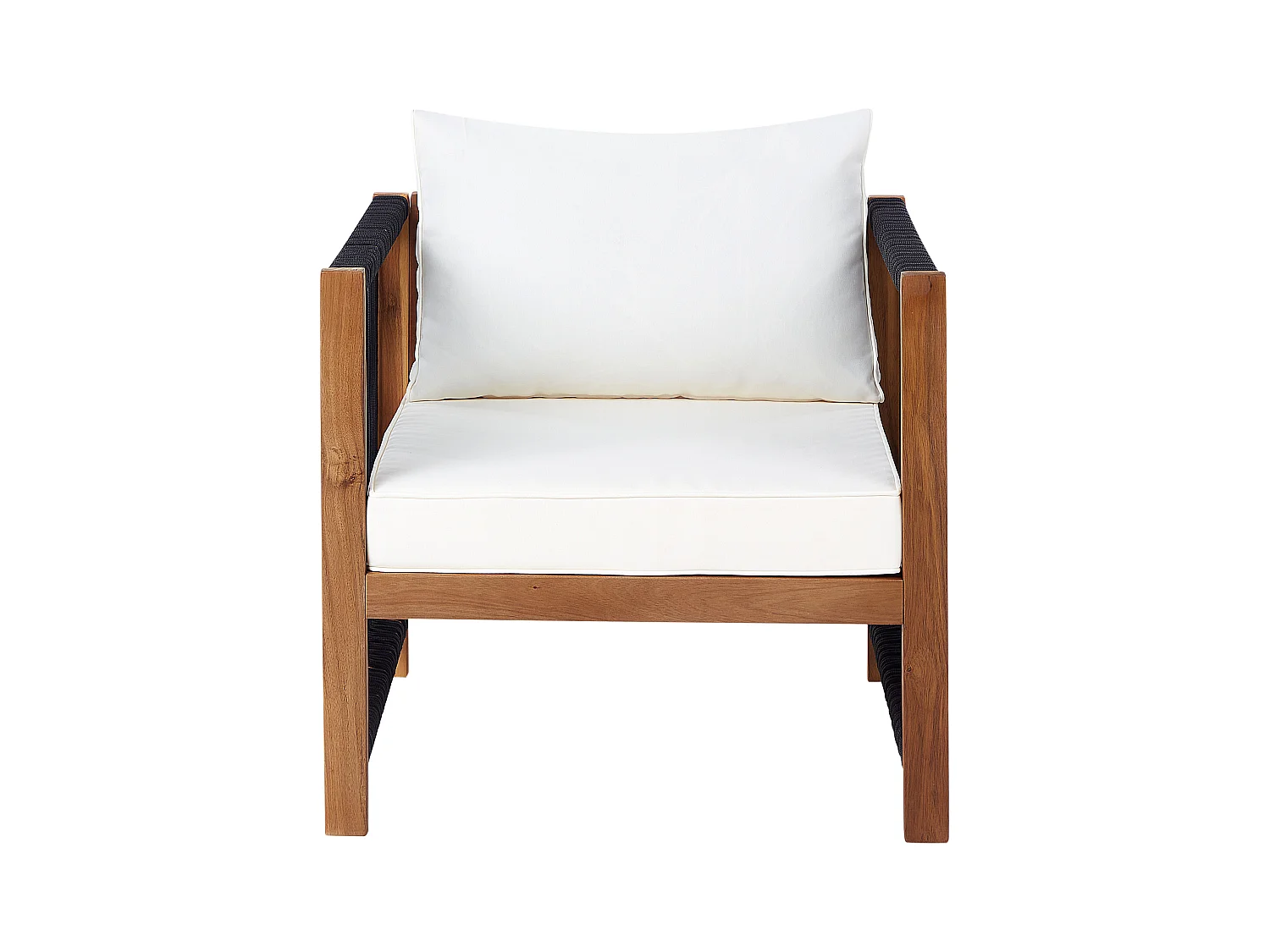 Zestaw ogrodowy ze stolikiem dla 4 osób ANTRIA Drewno akacjowe Czarny