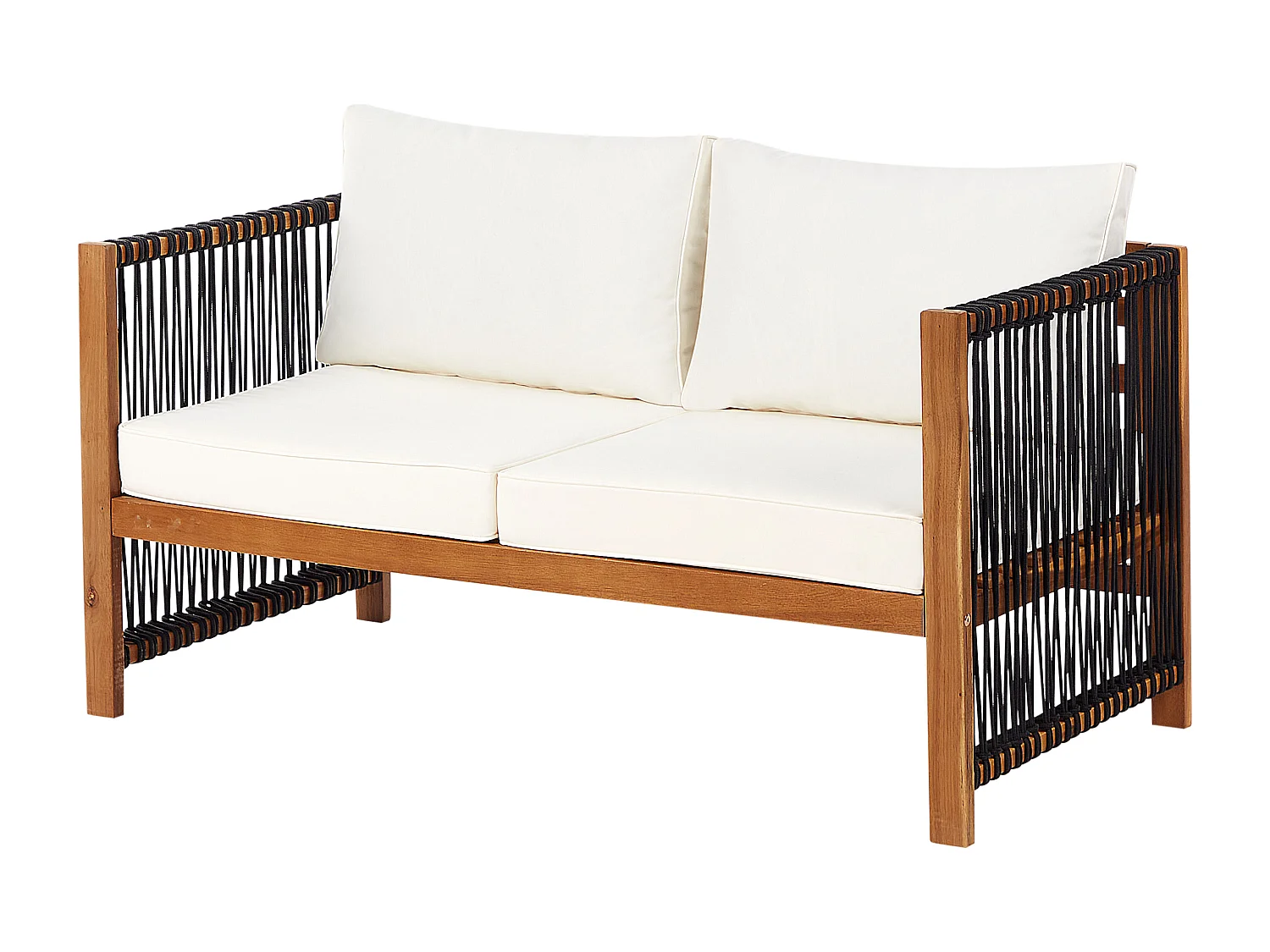 Ensemble de salon de jardin avec table 4 places ANTRIA Acacia Noir