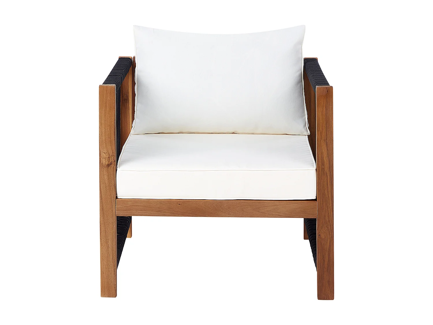 Ensemble de salon de jardin avec table 4 places ANTRIA Acacia Noir