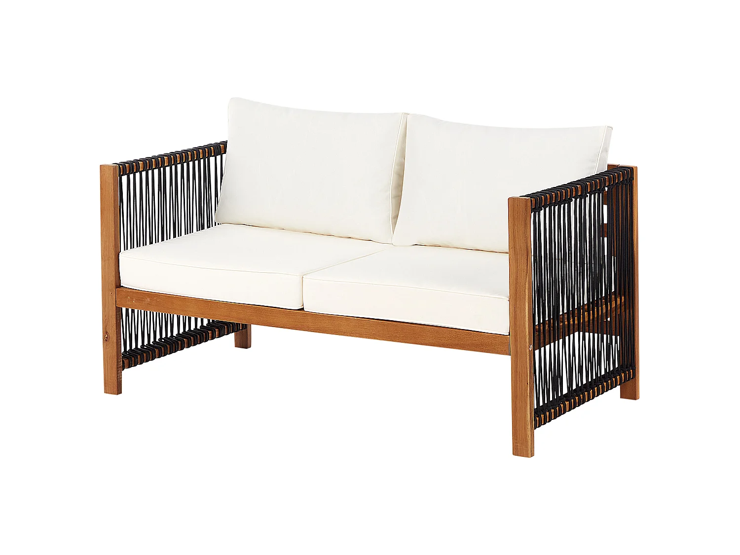 Ensemble de salon de jardin avec table 4 places ANTRIA Acacia Noir