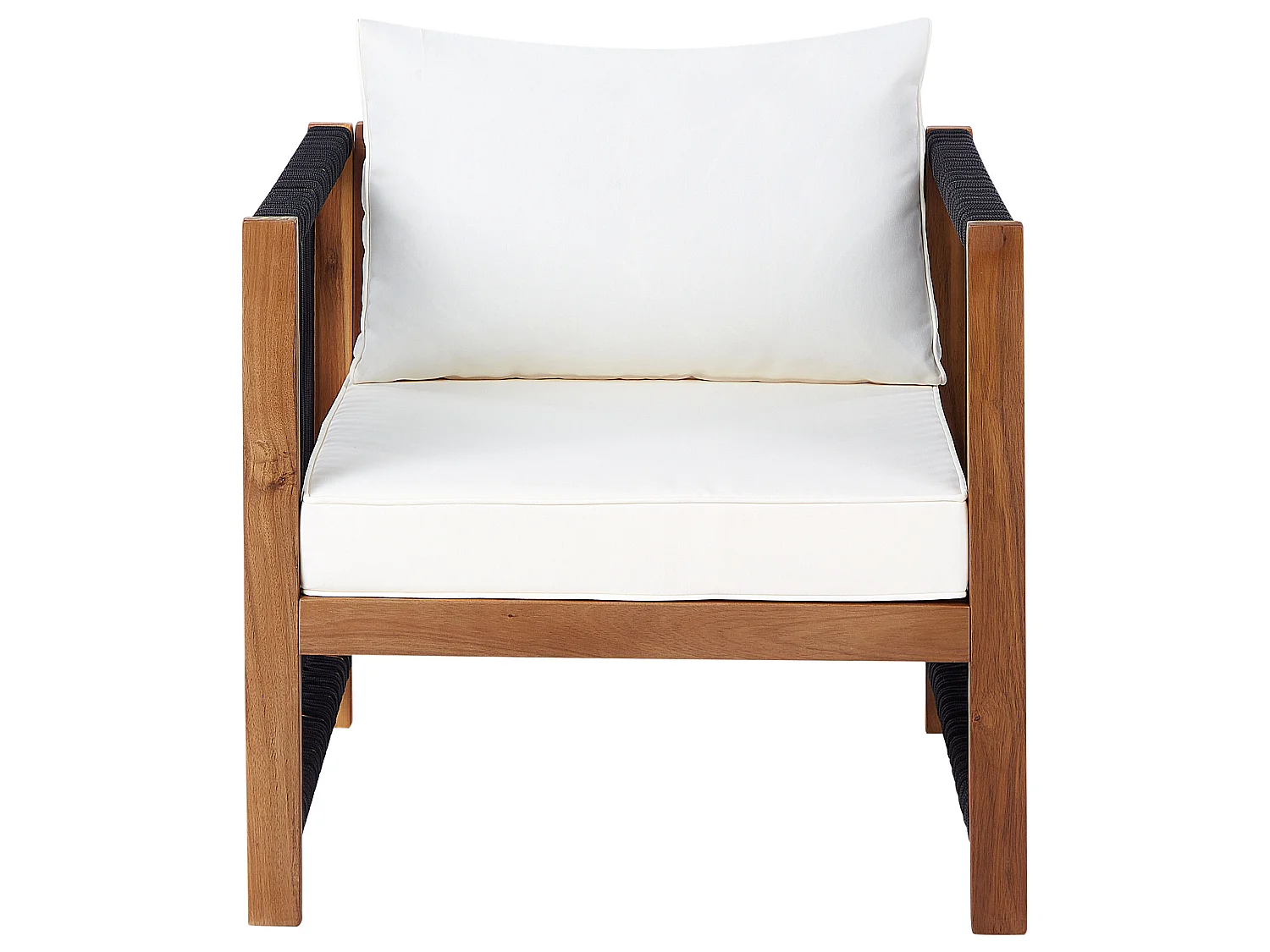 Ensemble de salon de jardin avec table 4 places ANTRIA Acacia Noir