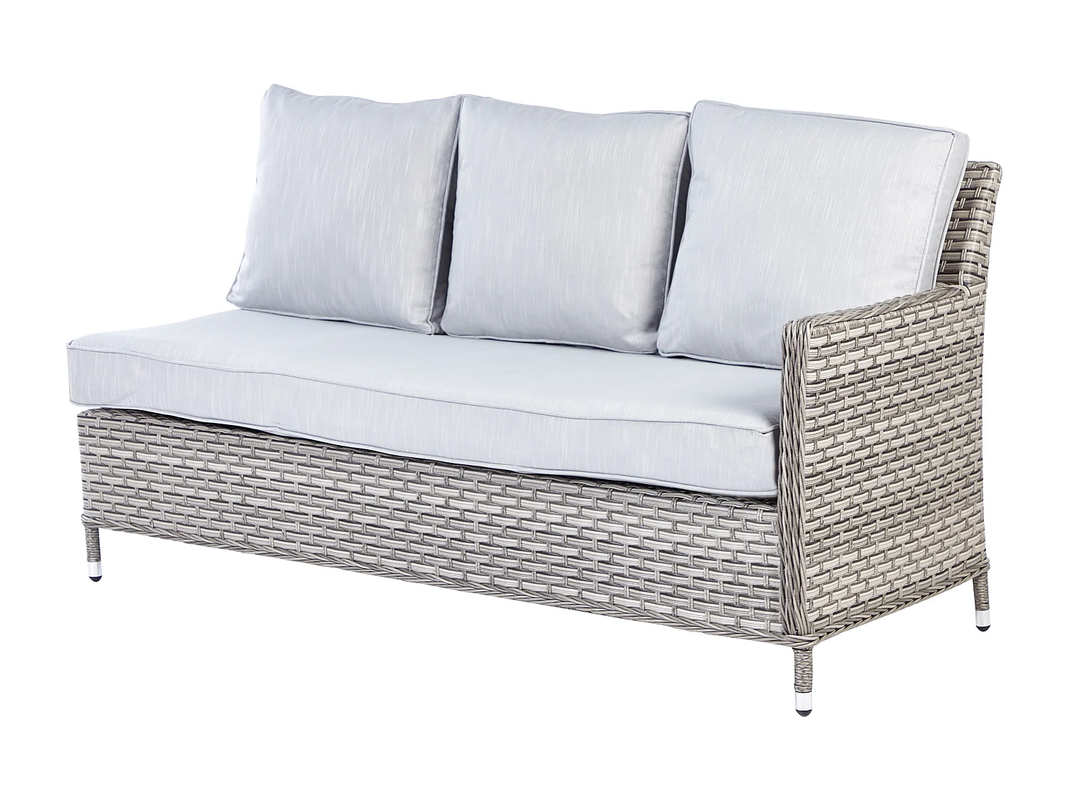 Gartenlounge Set Rattan taupe 9-Sitzer Auflagen grau Lacona