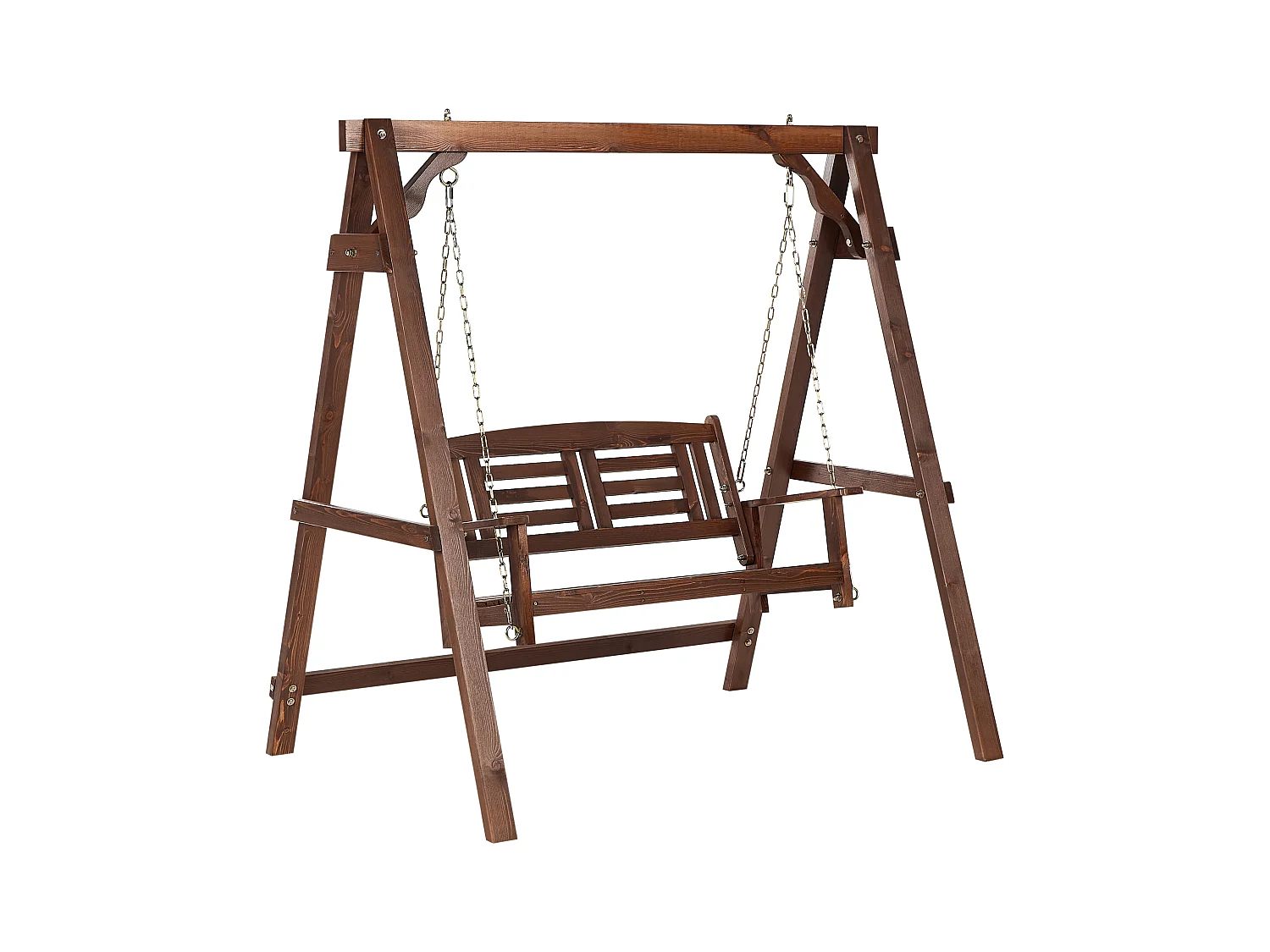 Balancelle de jardin NERITO Bois d’épicéa Marron foncé