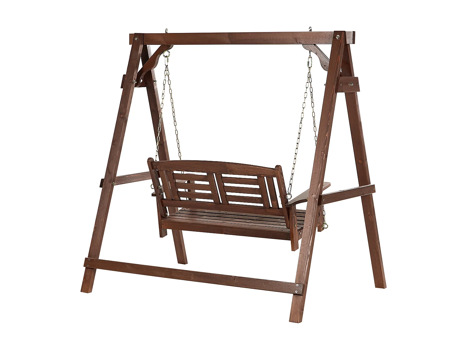 Balancelle de jardin NERITO Bois d’épicéa Marron foncé