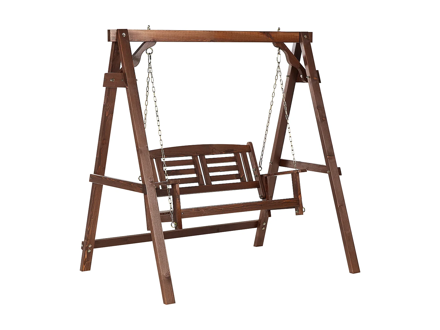 Balancelle de jardin NERITO Bois d’épicéa Marron foncé