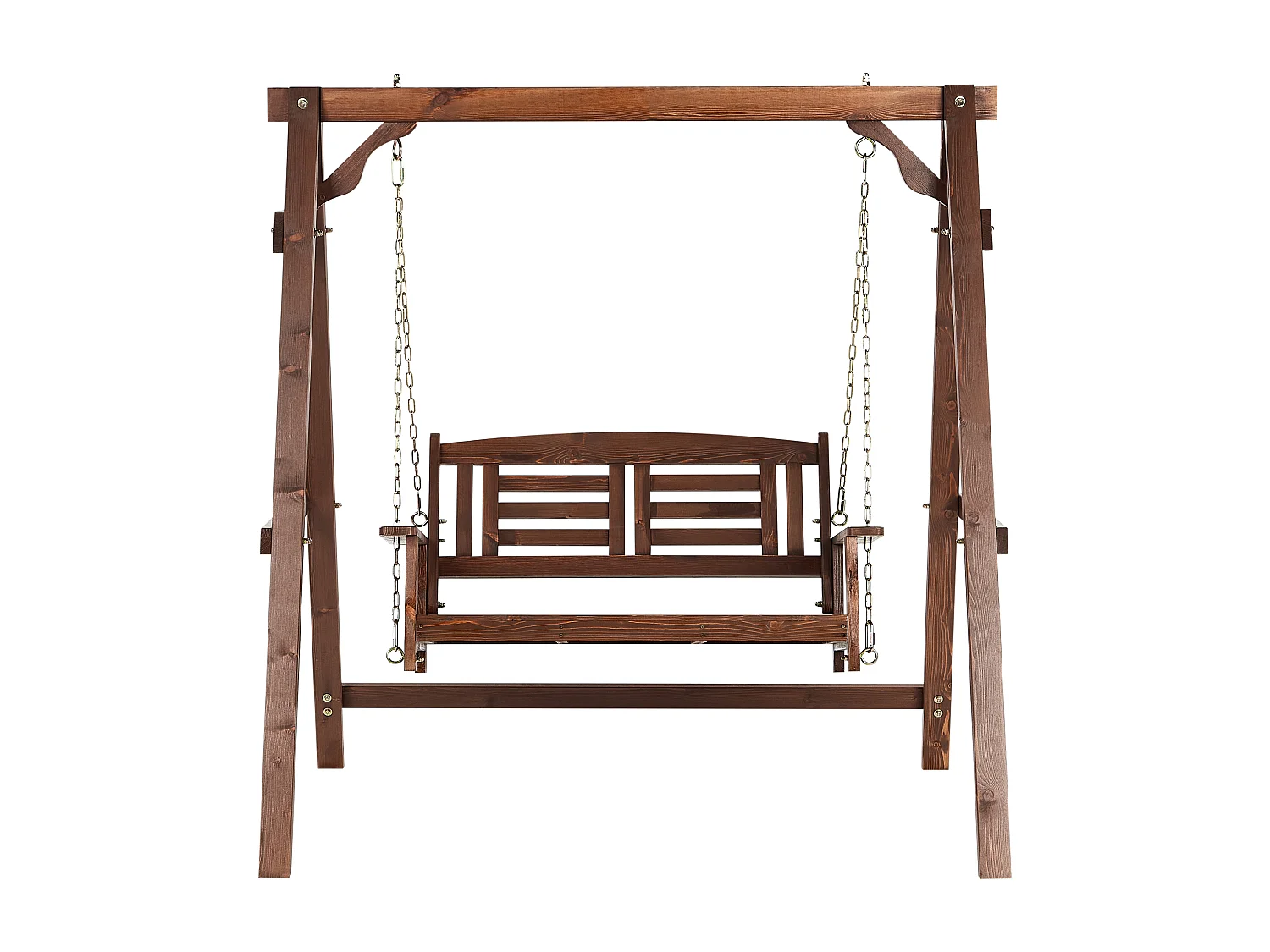 Balancelle de jardin NERITO Bois d’épicéa Marron foncé