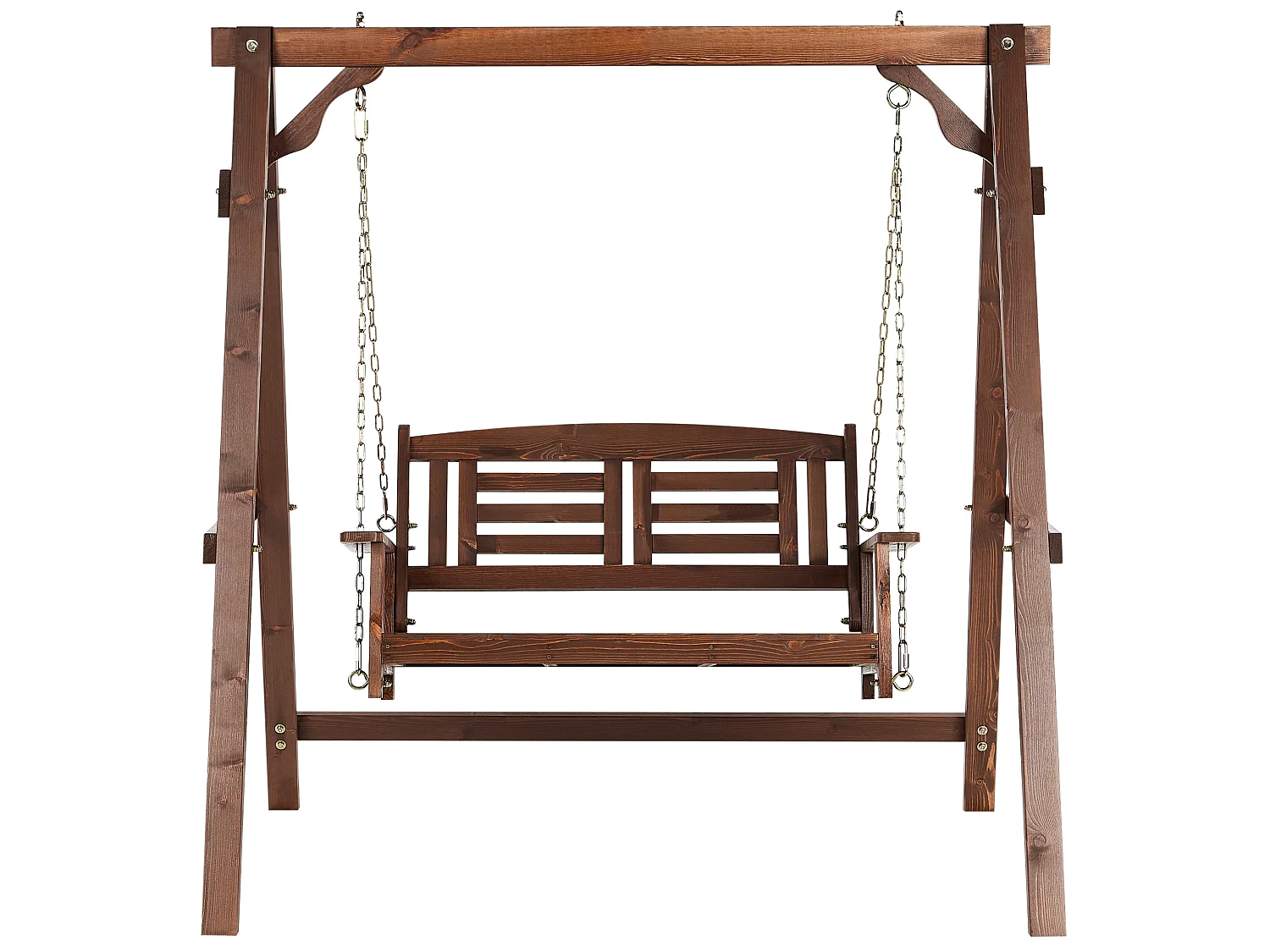 Patio Swing NERITO Spruce Wood Dark Brown